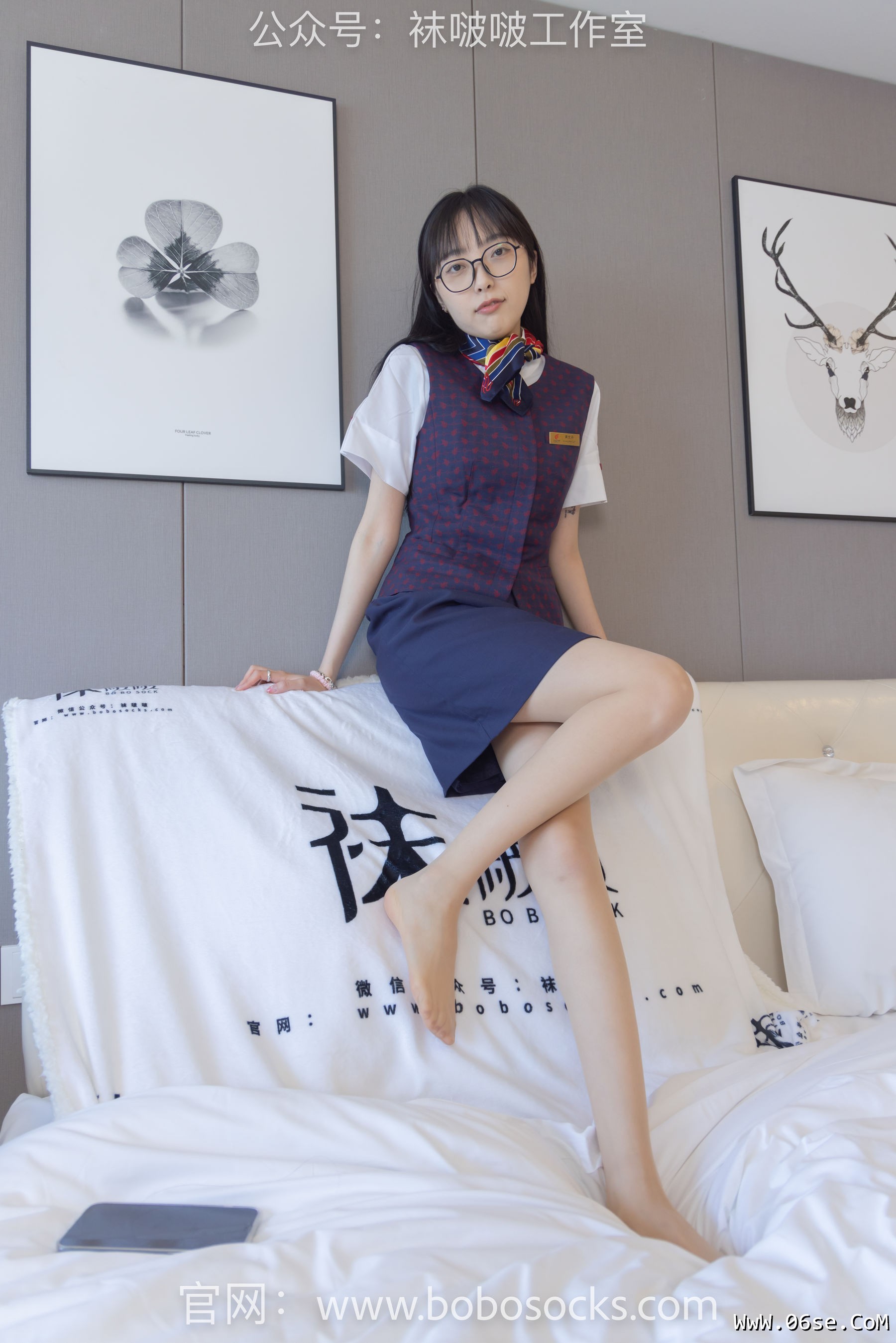图片[100]-BoBoSocks袜啵啵 No.115 稚予-平底鞋、肉丝、空姐制服[136P]-六色网
