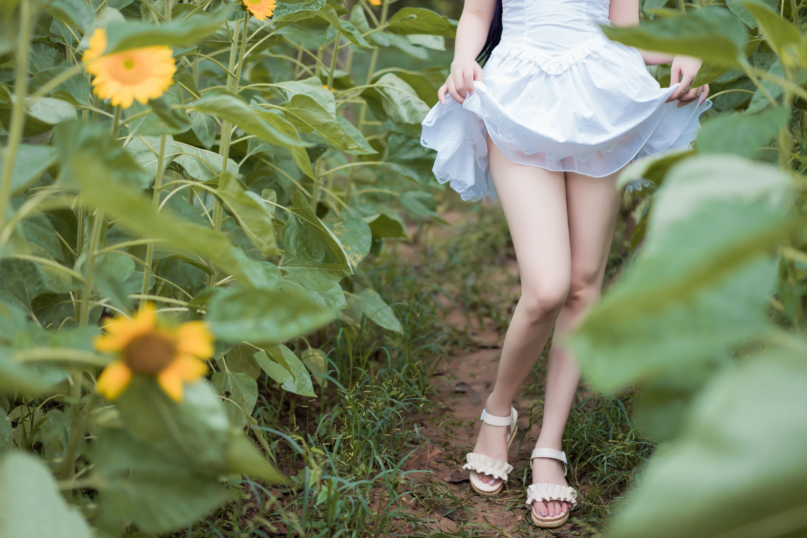 图片[19]-喵糖映画 VOL.414 花园白裙 [37P]-六色网