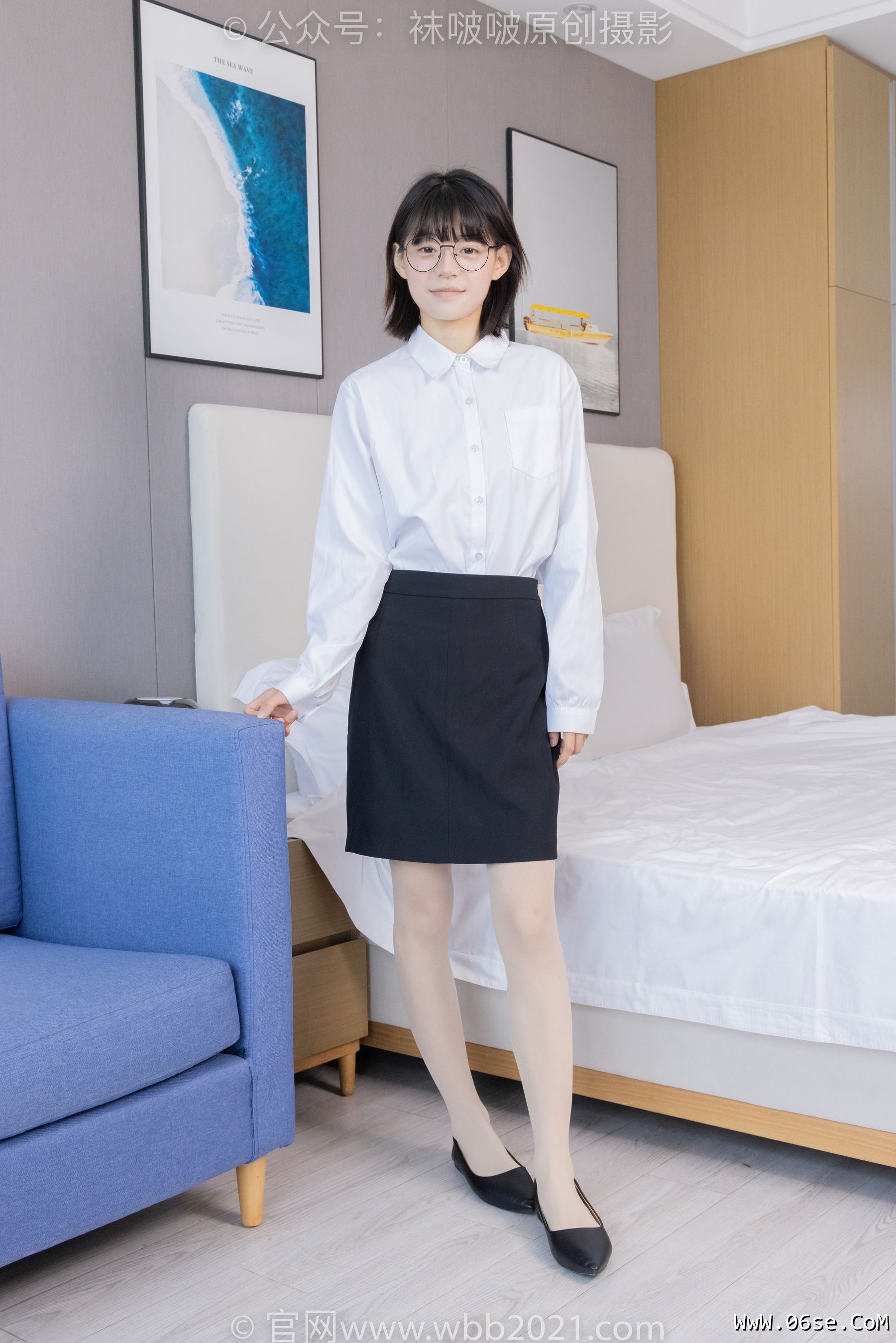 图片[58]-BoBoSocks袜啵啵 No.436 糯米 -OL制服、两双平底鞋、薄黑丝、厚肉丝[150P]-六色网