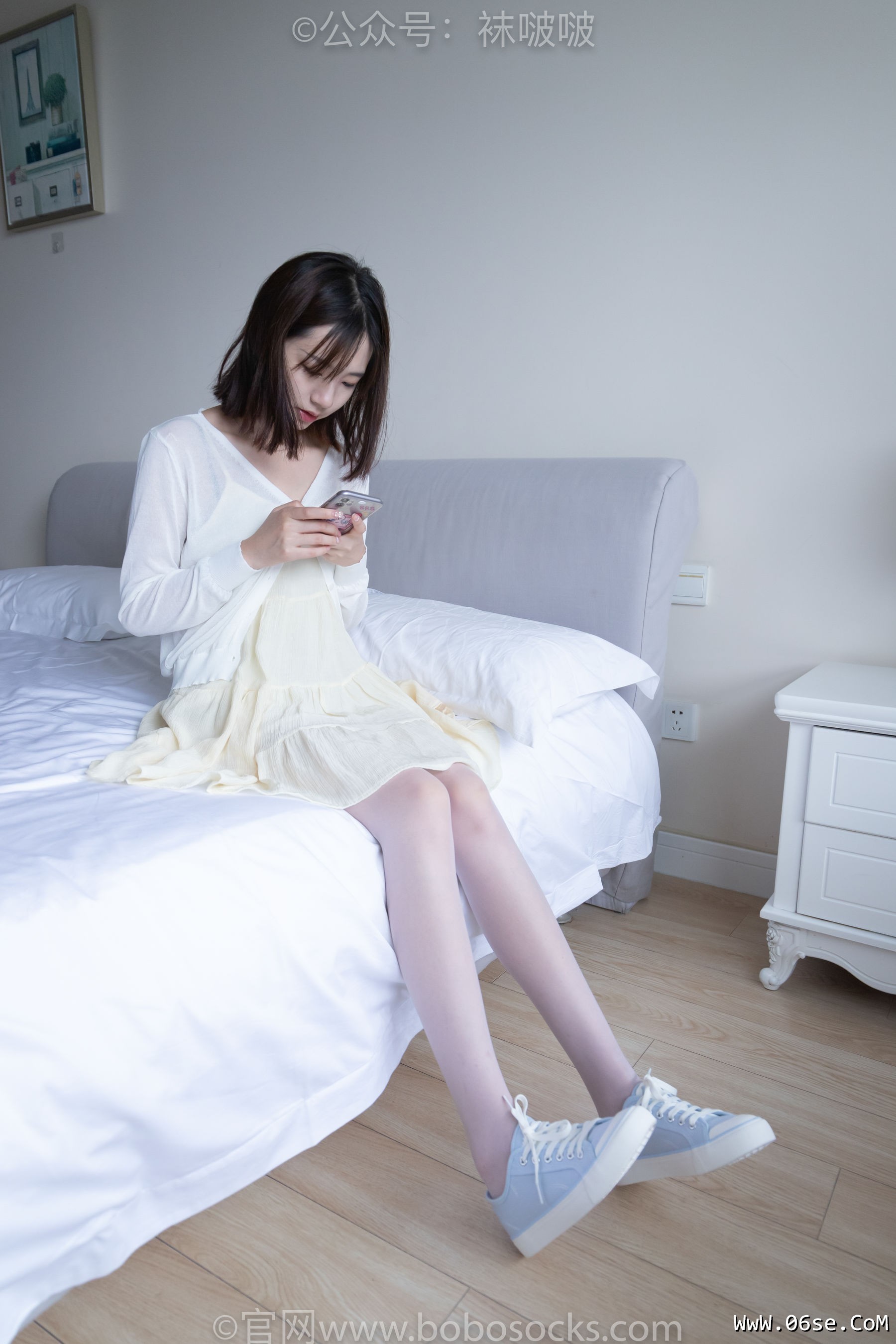 图片[27]-BoBoSocks袜啵啵 No.005 小甜豆-帆布鞋、薄白丝[133P]-六色网