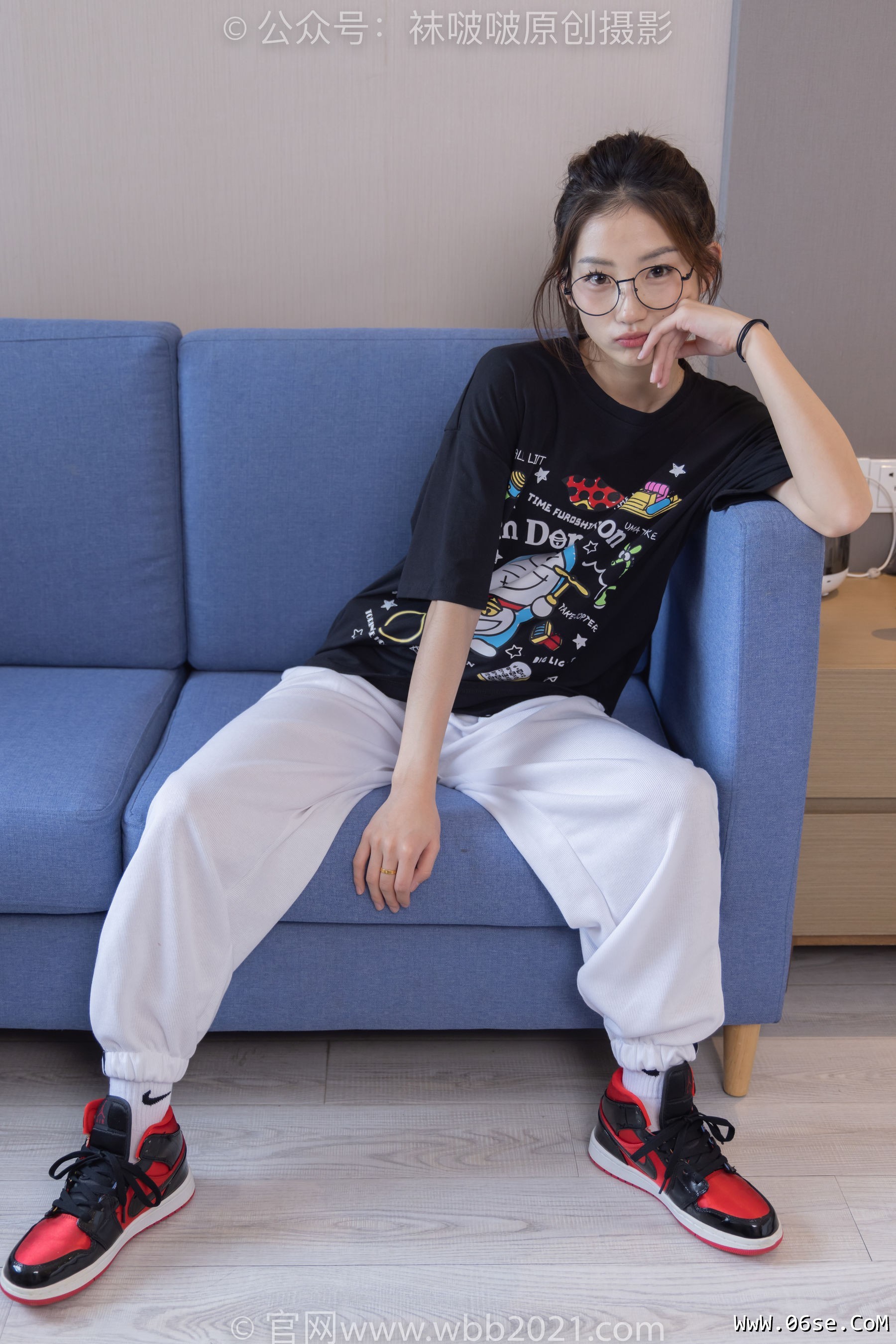 图片[35]-BoBoSocks袜啵啵 No.382 小沫 -板鞋、白棉袜[143P]-六色网