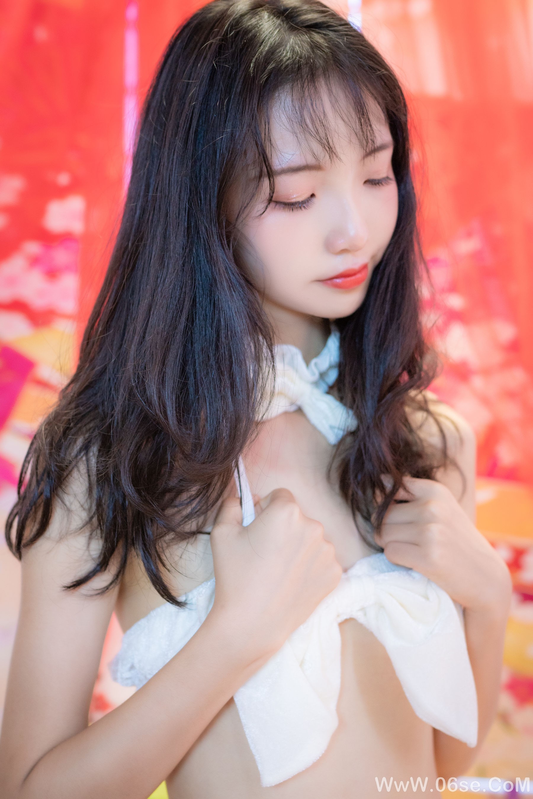 图片[7]-清纯妹子西瓜 白猫咪内衣[34P]-六色网
