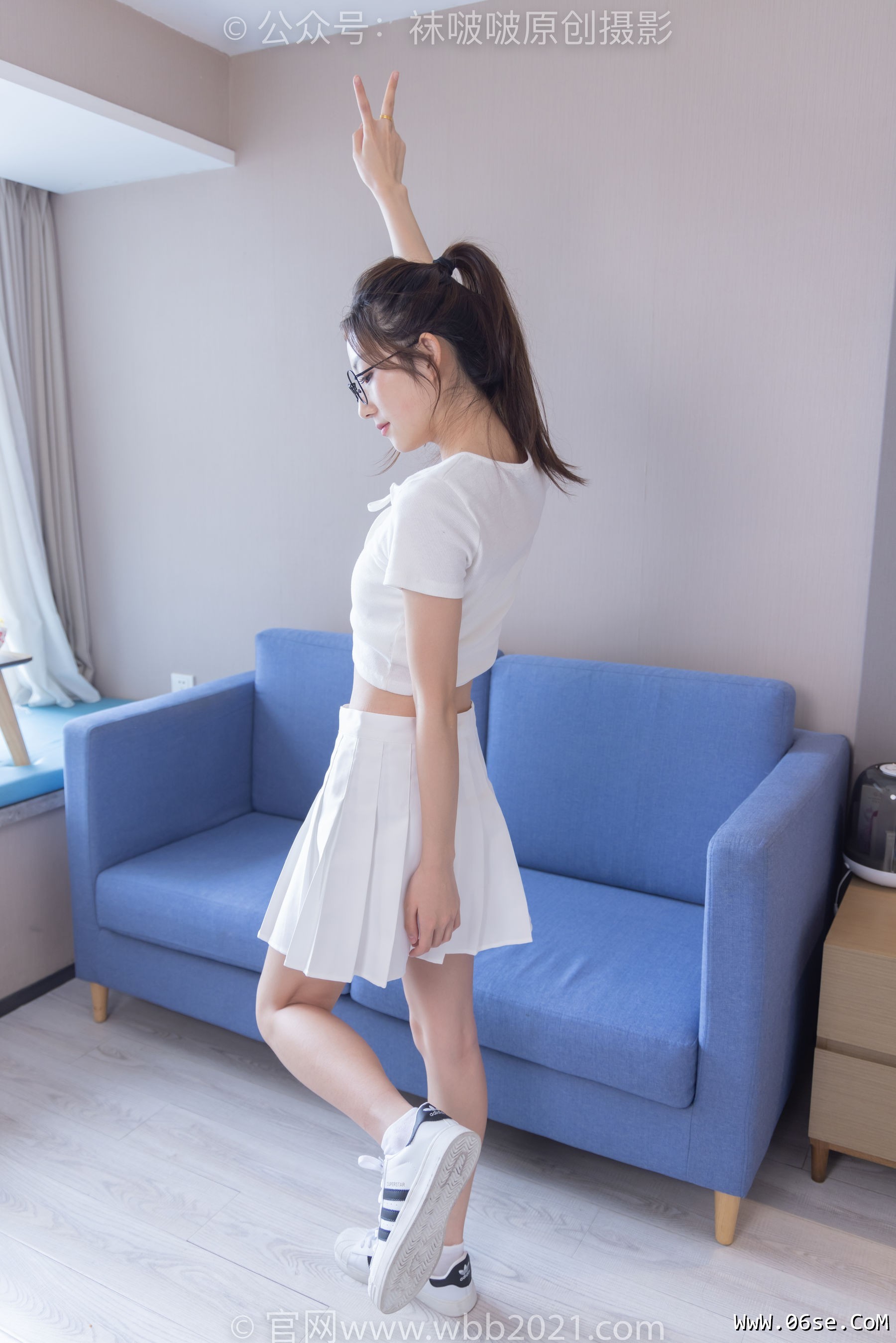 图片[74]-BoBoSocks袜啵啵 No.258 小沫 -贝壳头板鞋、白棉袜[148P]-六色网
