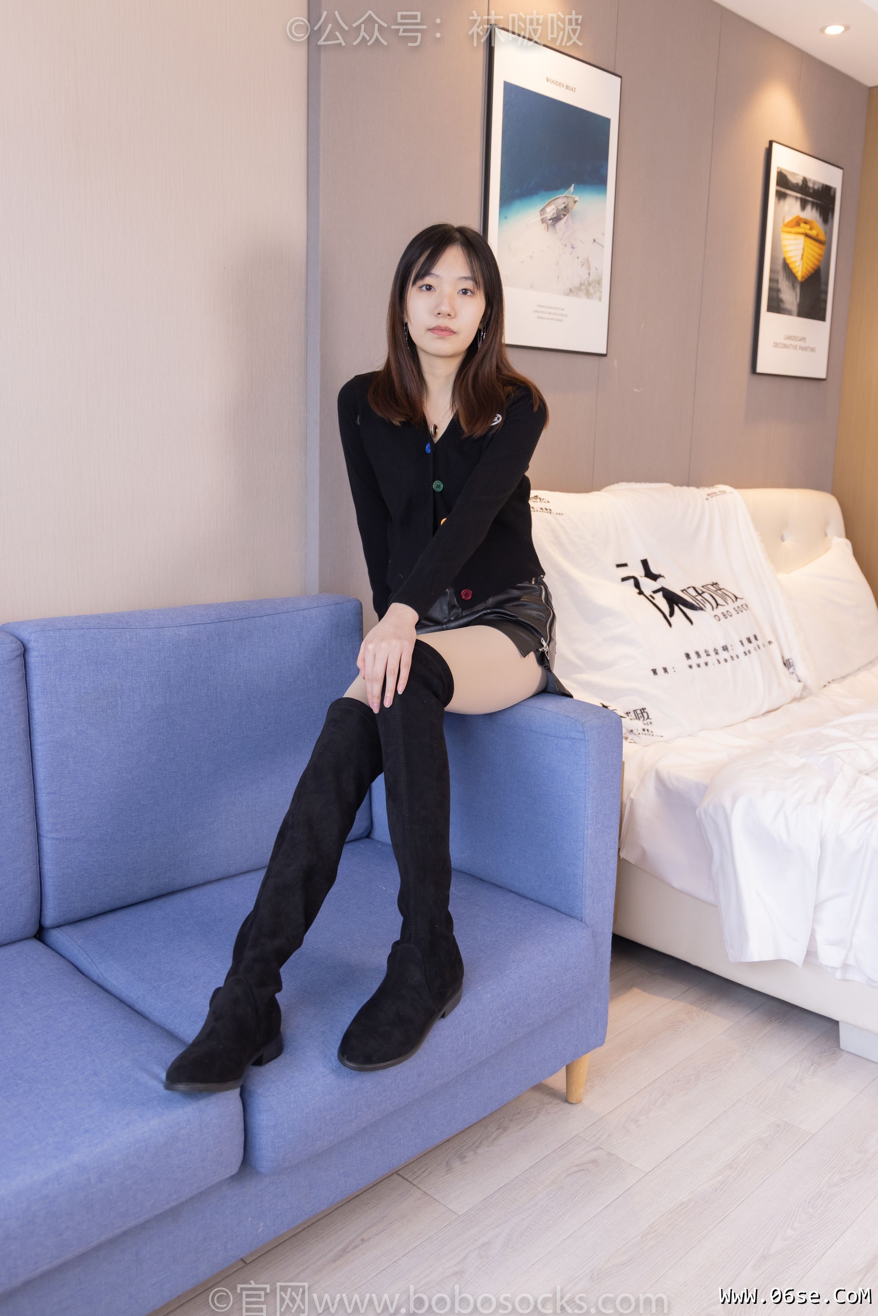 图片[73]-BoBoSocks袜啵啵 No.072 小甜豆-两双长靴、厚黑丝、厚肉丝[144P]-六色网