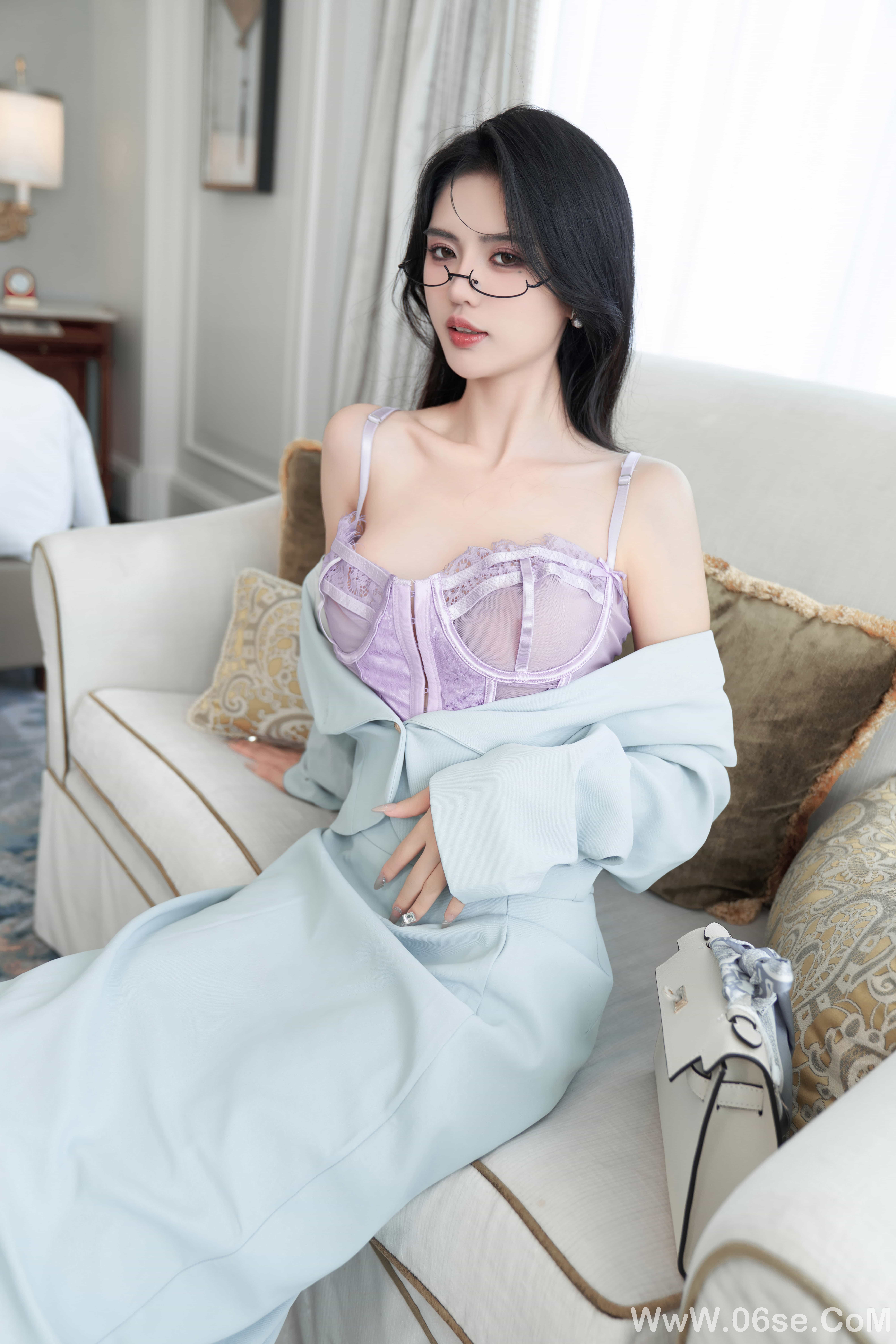 图片[81]-浅浅Danny-内购-紫色蕾丝+浴室[92P]-六色网