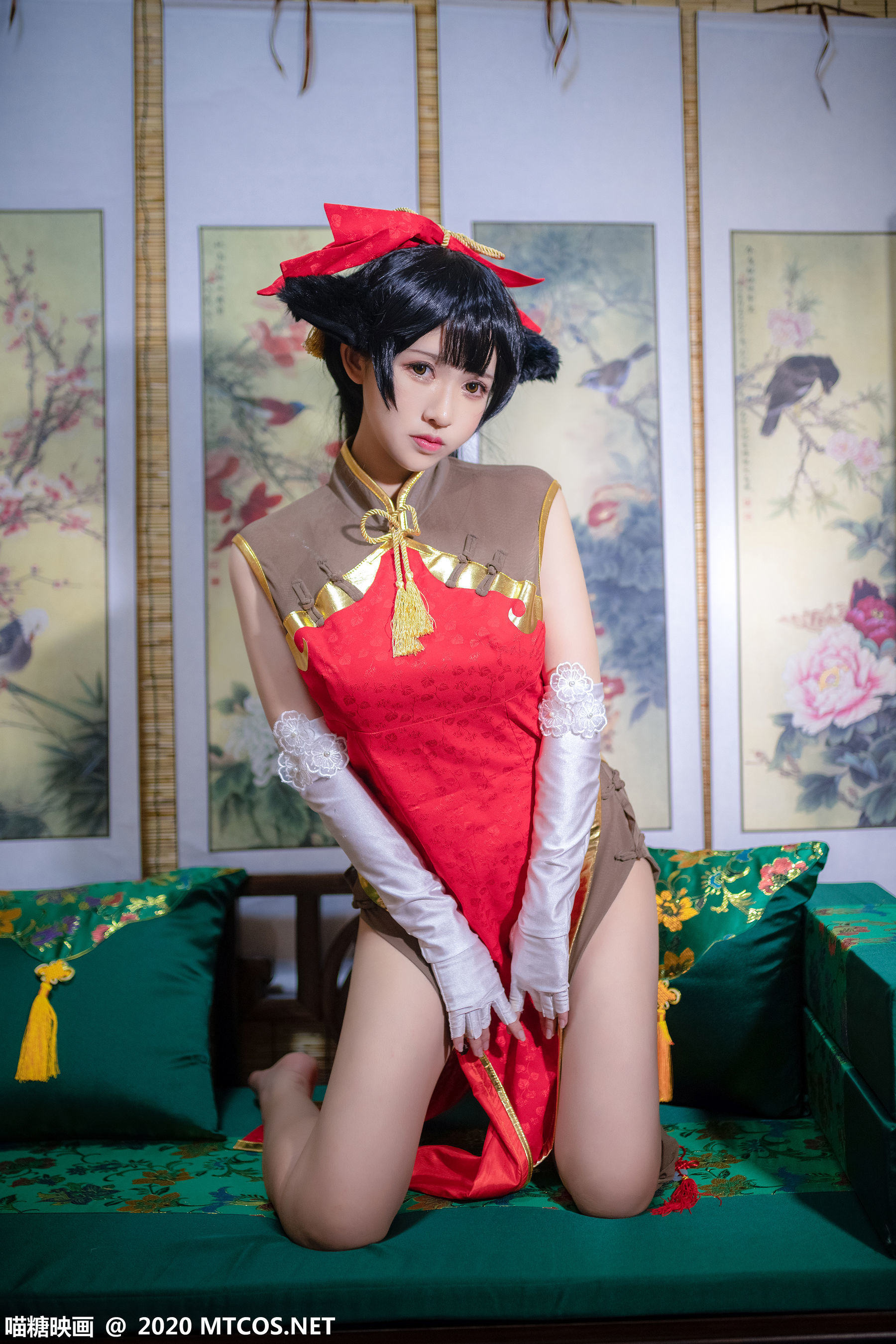 图片[7]-[喵糖映画] HML.015 高雄银红旗袍 [24P]-六色网