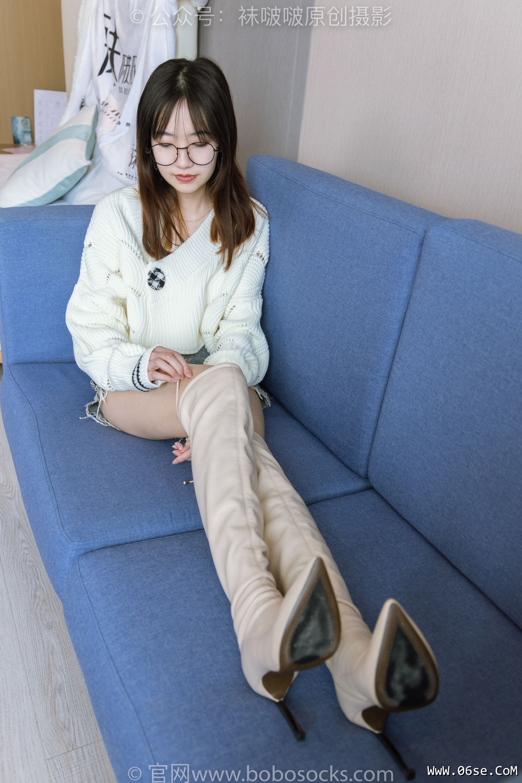 图片[106]-BoBoSocks袜啵啵 No.222 小甜豆-长靴、白棉袜、裸足[180P]-六色网