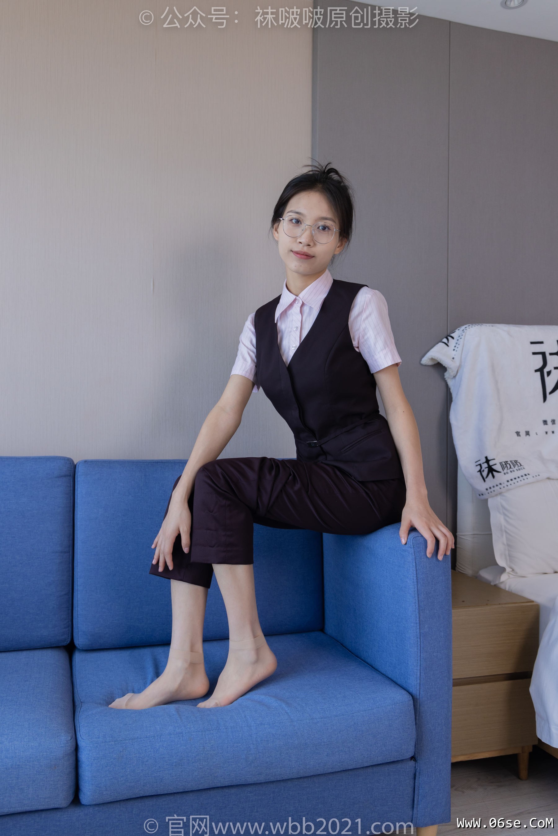 图片[106]-BoBoSocks袜啵啵 No.271 芝士 -平底鞋、短肉丝、银行制服[146P]-六色网