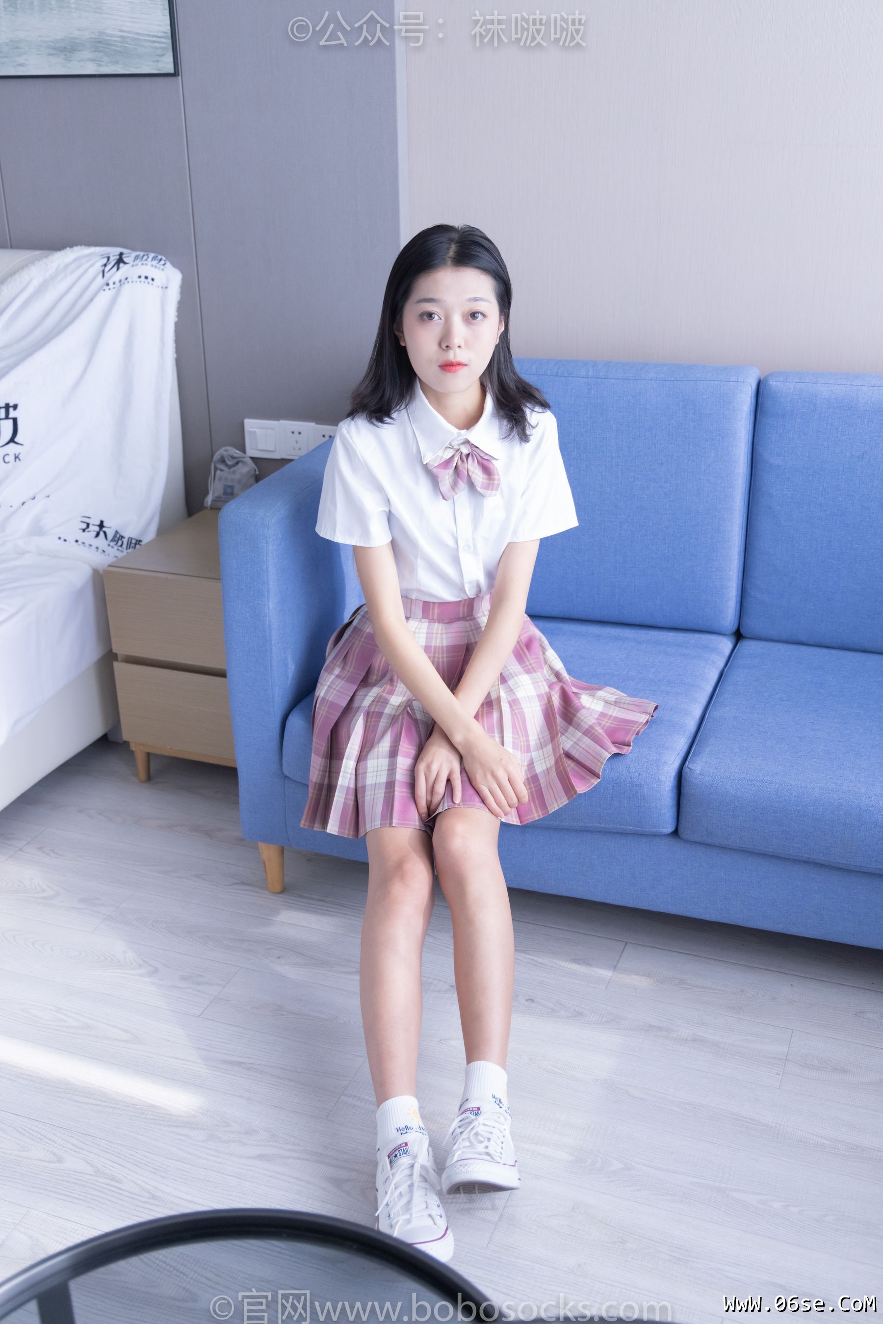 图片[17]-BoBoSocks袜啵啵 No.052 瑶瑶-JK制服、帆布鞋、白棉袜、裸足[133P]-六色网