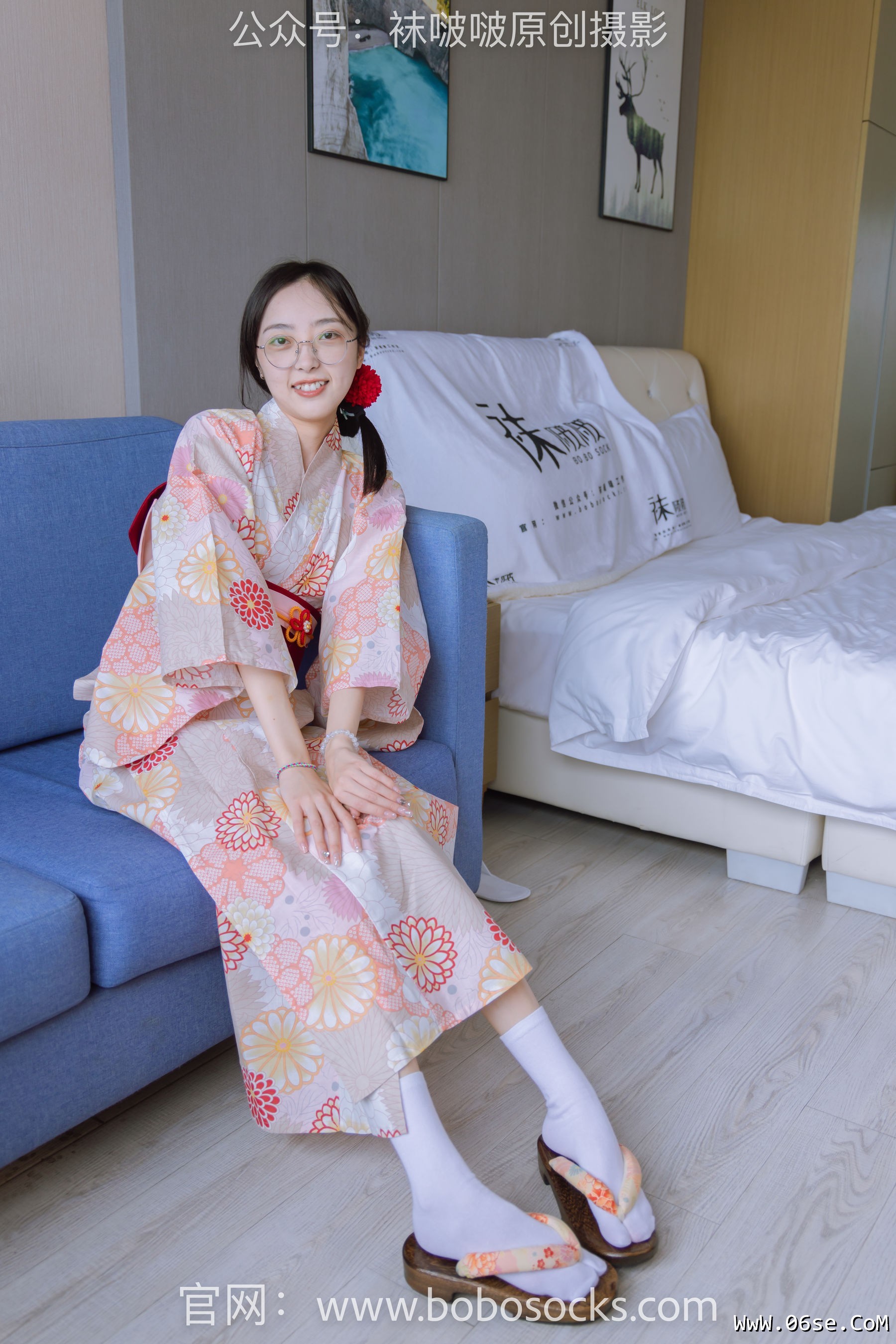 图片[57]-BoBoSocks袜啵啵 No.137 稚予-木屐、分指白棉袜、裸足、和风浴衣[170P]-六色网