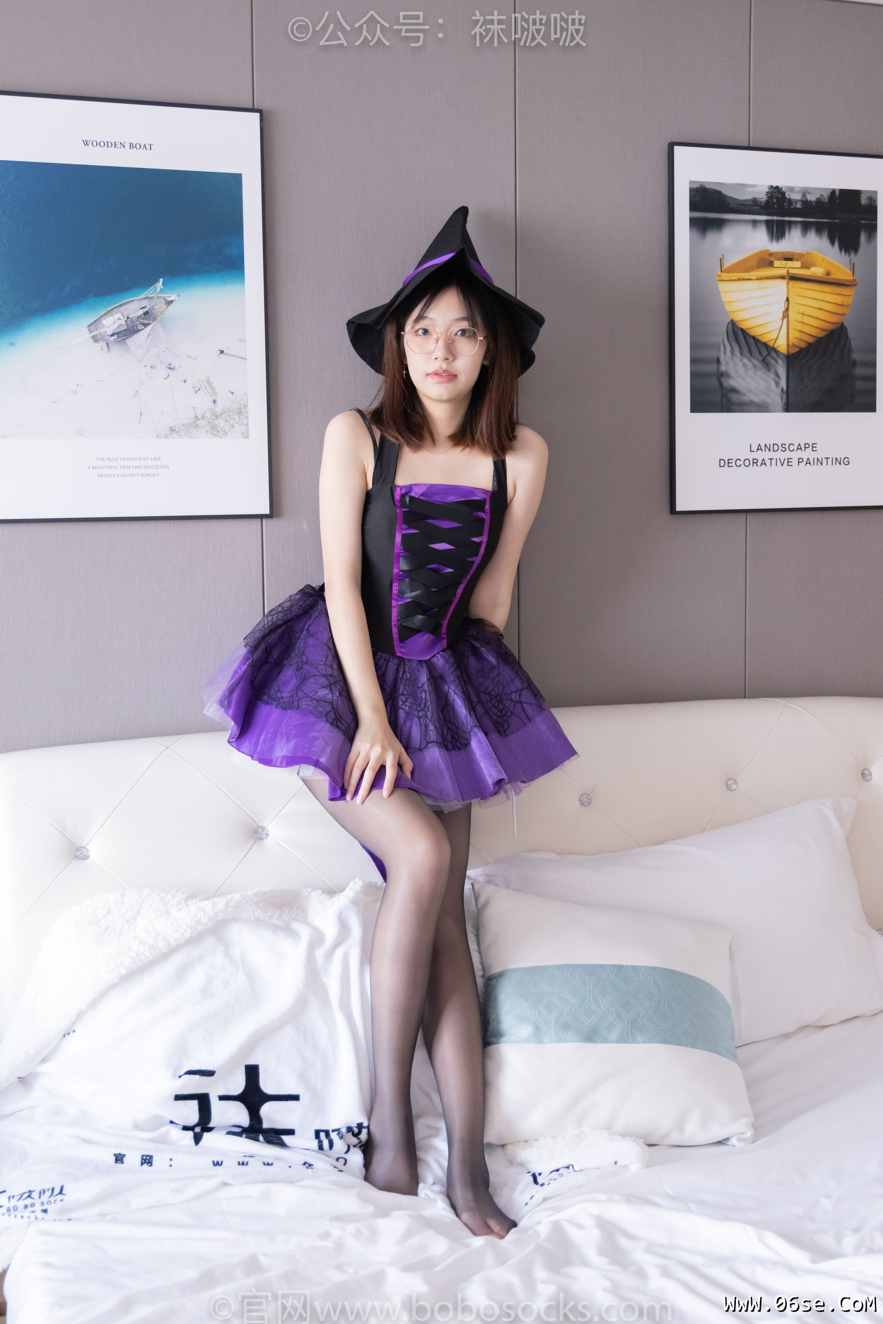 图片[124]-BoBoSocks袜啵啵 No.045 小甜豆-小魔女装、高跟凉鞋、油亮黑丝[131P]-六色网