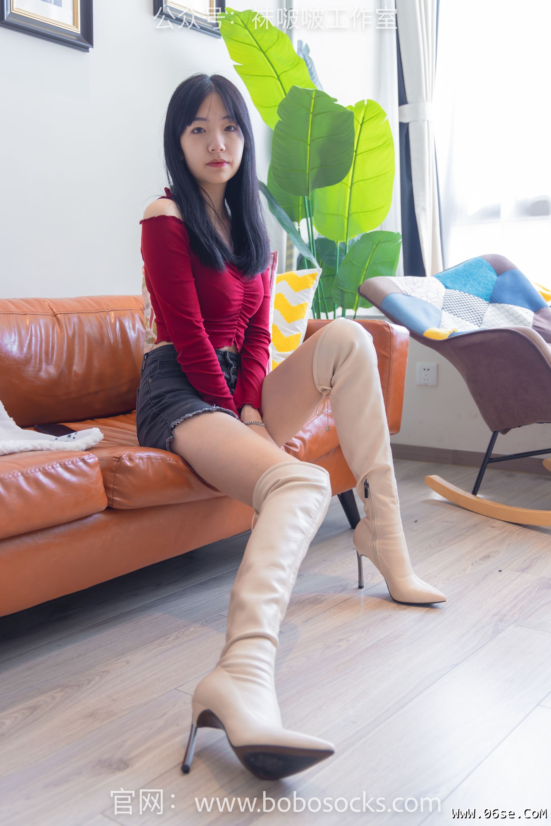 图片[83]-BoBoSocks袜啵啵 No.120 小甜豆-高跟长靴、白棉袜、裸足[170P]-六色网