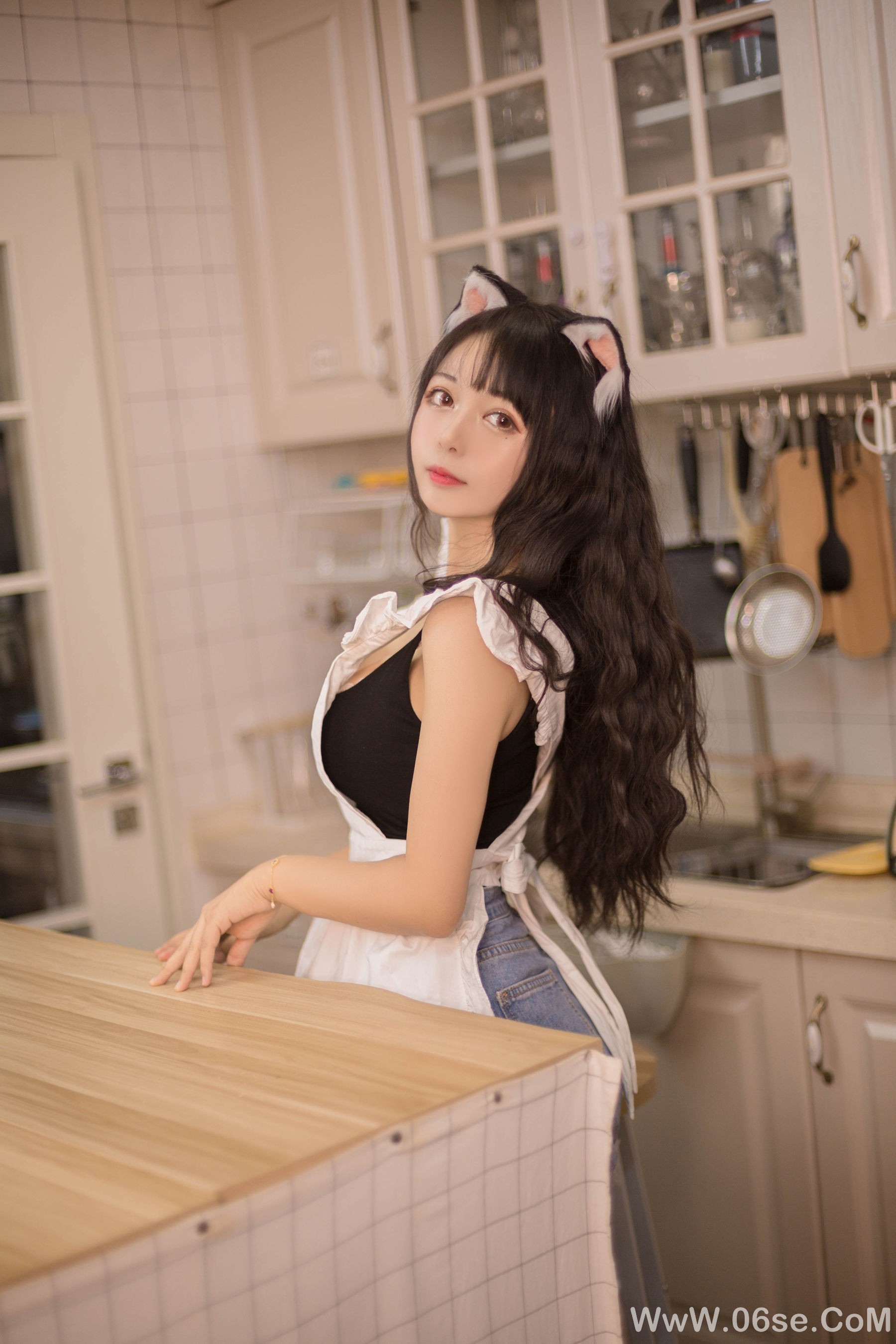 图片[6]-大眼萌妹黑猫猫OvO 厨房[11P]-六色网