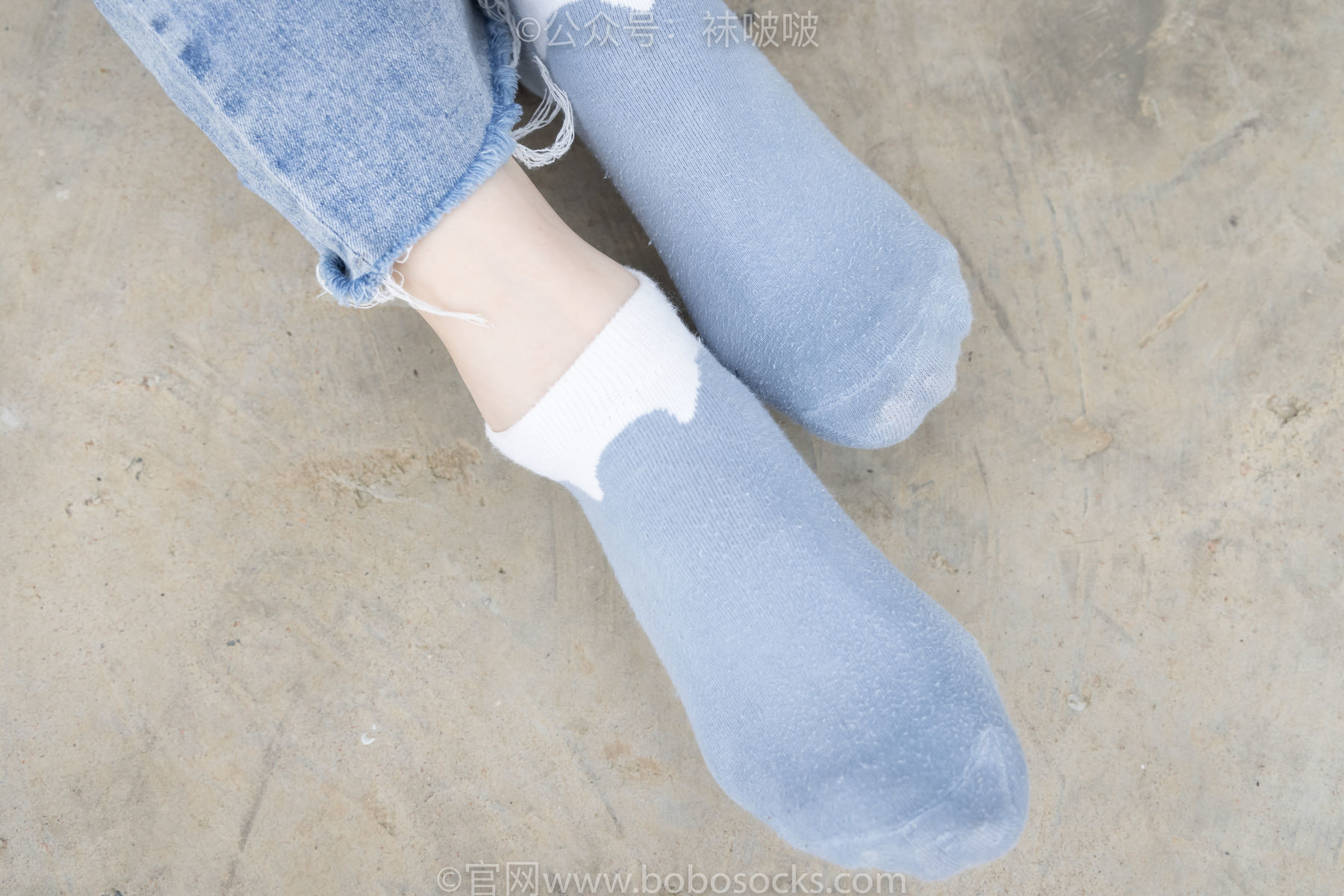 图片[86]-BoBoSocks袜啵啵 No.020 熊熊-NB运动鞋、蓝色短棉袜、裸足[150P]-六色网