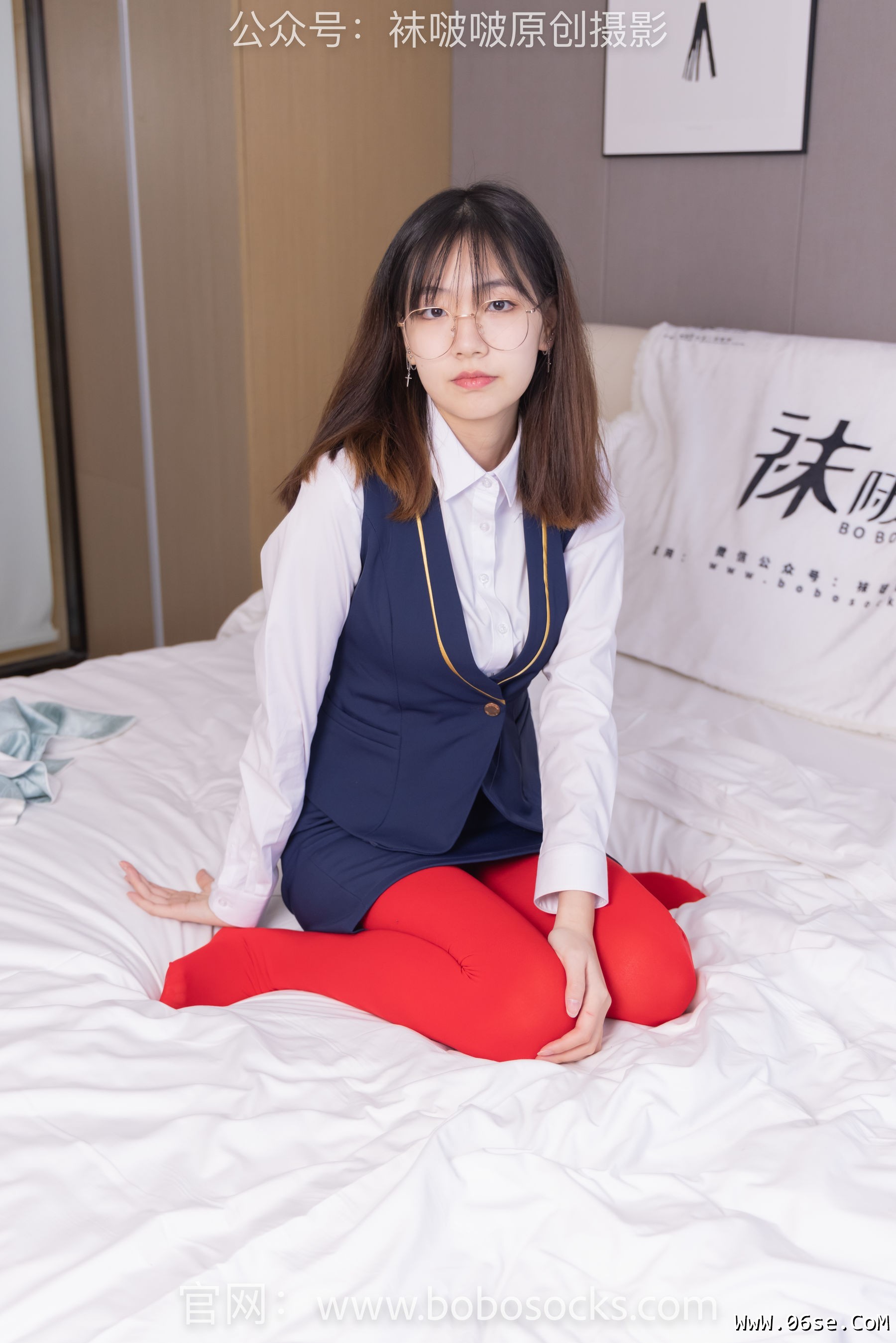 图片[47]-BoBoSocks袜啵啵 No.132 小甜豆-aj1板鞋、蓝色短靴、厚黑丝、厚红丝[145P]-六色网