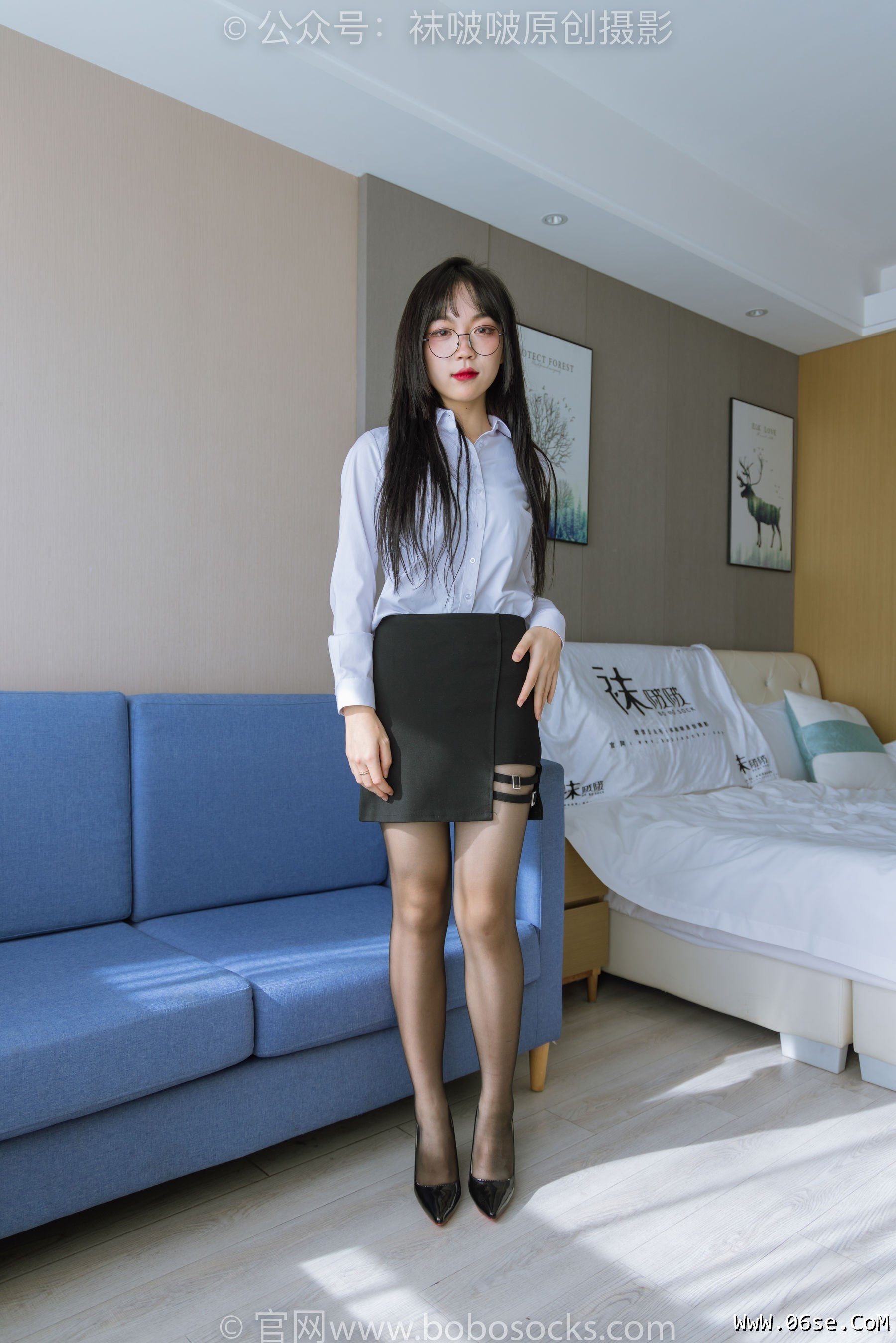 图片[73]-BoBoSocks袜啵啵 No.185 周周-ol制服、高跟鞋、黑丝[140P]-六色网