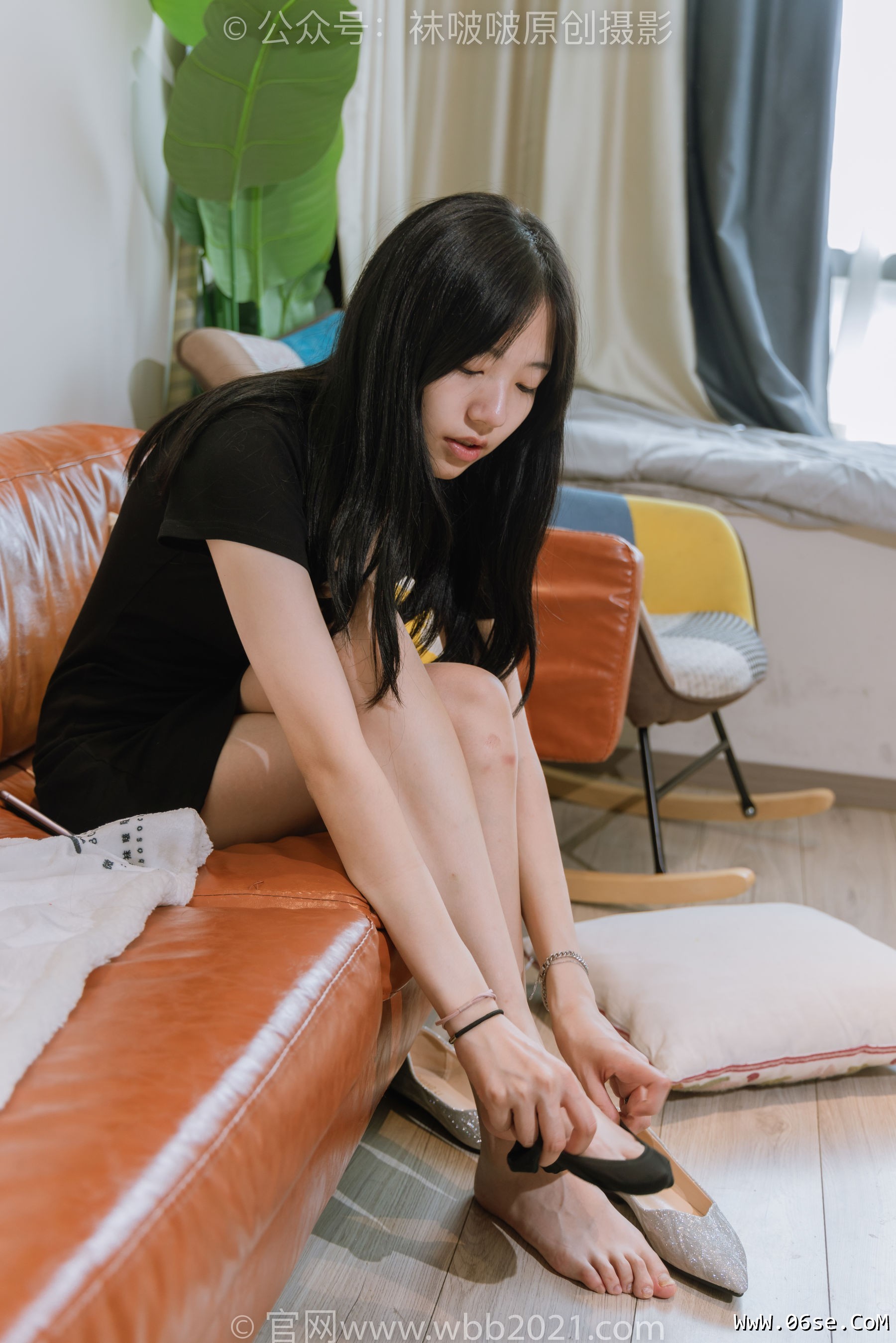 图片[96]-BoBoSocks袜啵啵 No.363 小甜豆 -两双平底鞋、黑色船袜、裸足[140P]-六色网