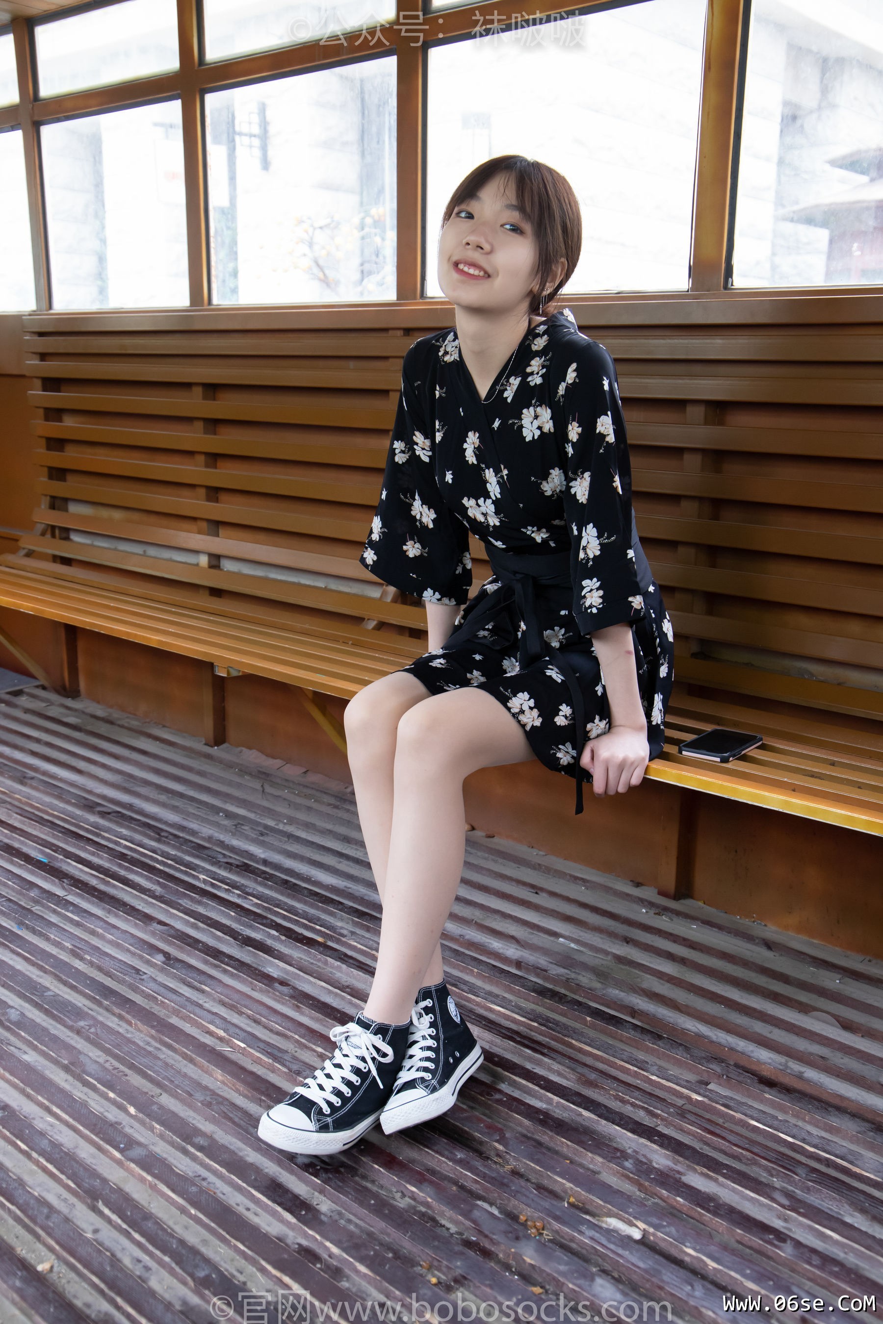 图片[3]-BoBoSocks袜啵啵 No.013 小甜豆-匡威帆布鞋、浅灰色短棉袜、肉丝[132P]-六色网