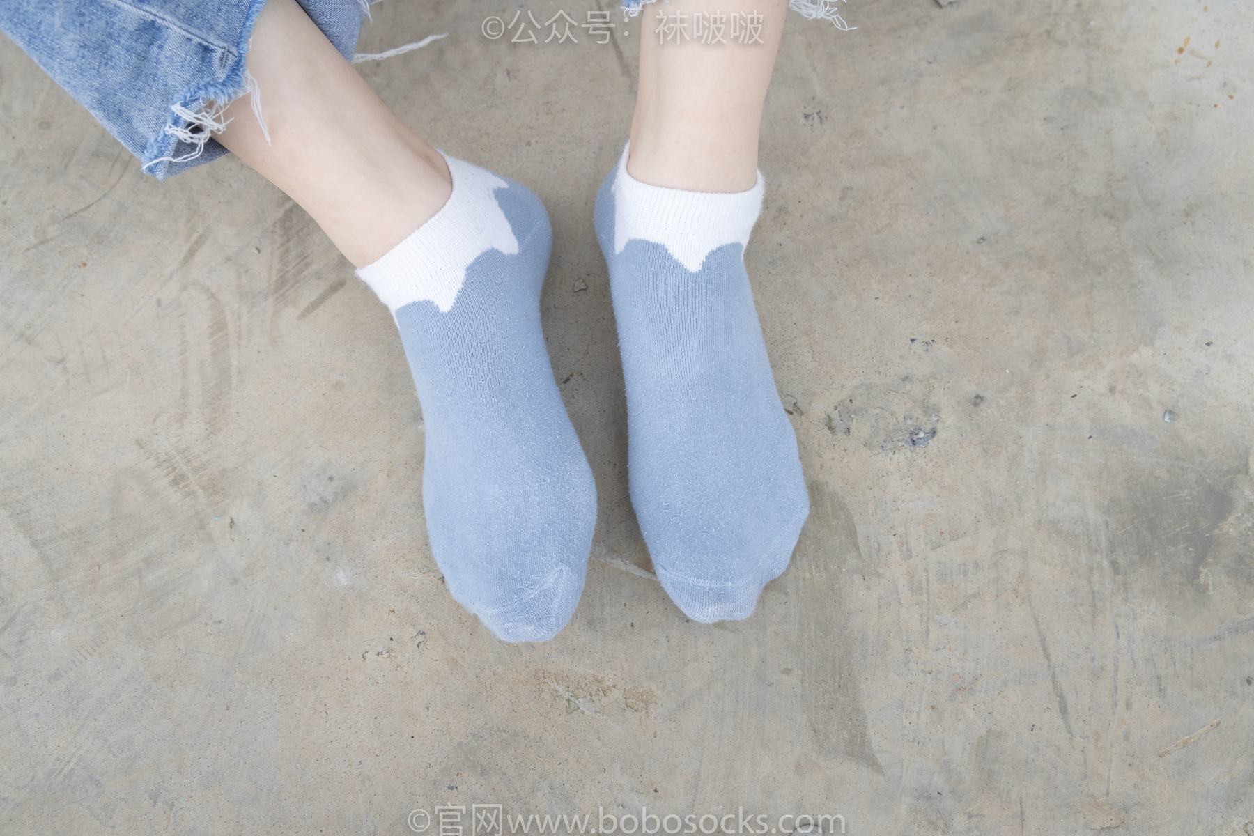 图片[65]-BoBoSocks袜啵啵 No.020 熊熊-NB运动鞋、蓝色短棉袜、裸足[150P]-六色网