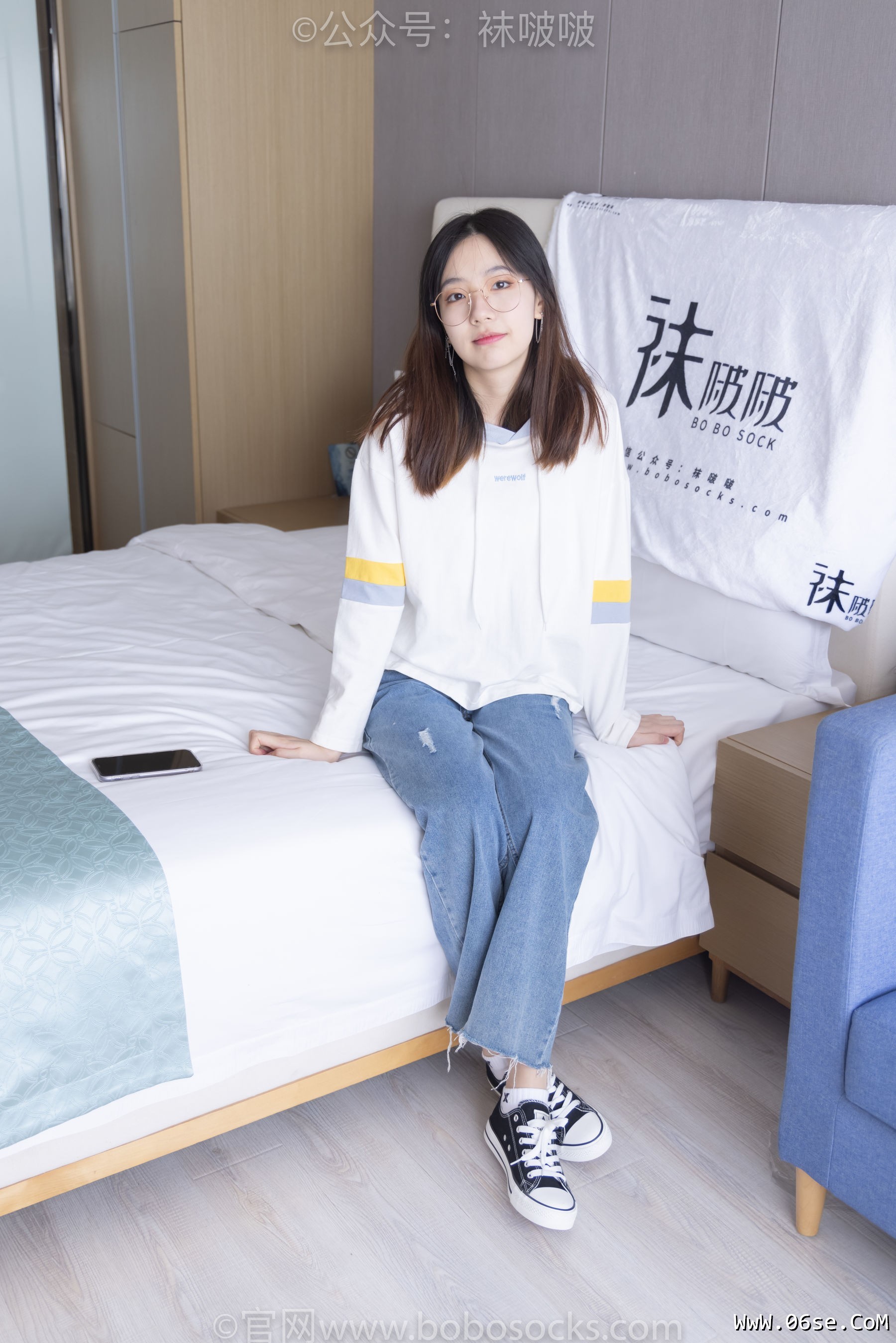BoBoSocks袜啵啵 No.080 小甜豆-帆布鞋、白棉袜、肉丝[140P]-六色网