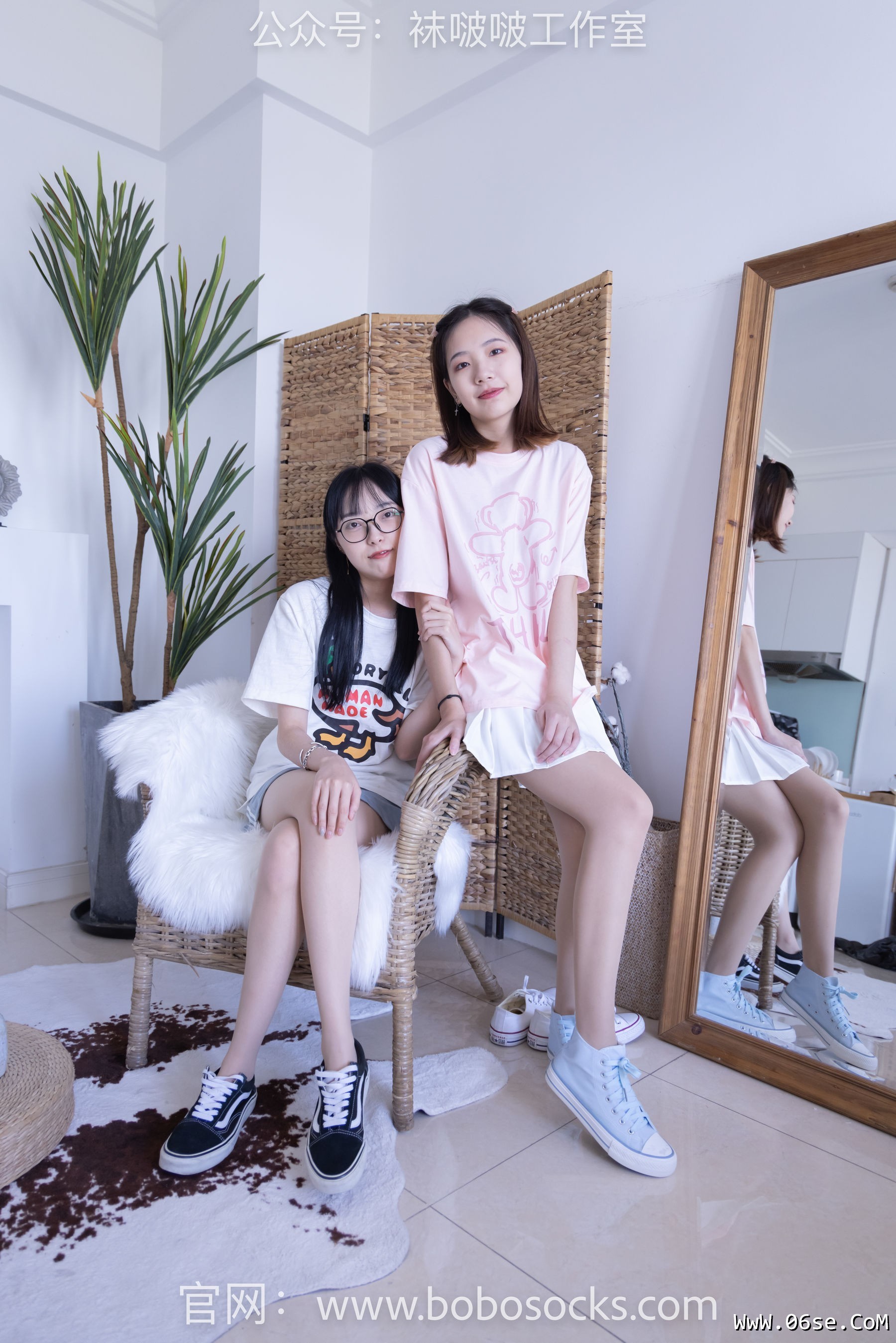图片[6]-BoBoSocks袜啵啵 No.100 小甜豆与稚予-板鞋、肉丝、脚对脚互动剧情[132P]-六色网