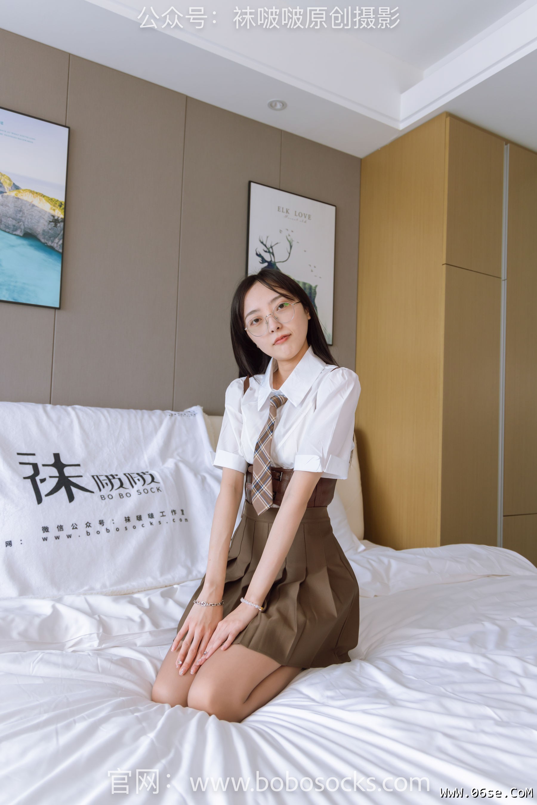 图片[104]-BoBoSocks袜啵啵 No.133 稚予-高跟长靴、白棉袜、咖啡丝[140P]-六色网