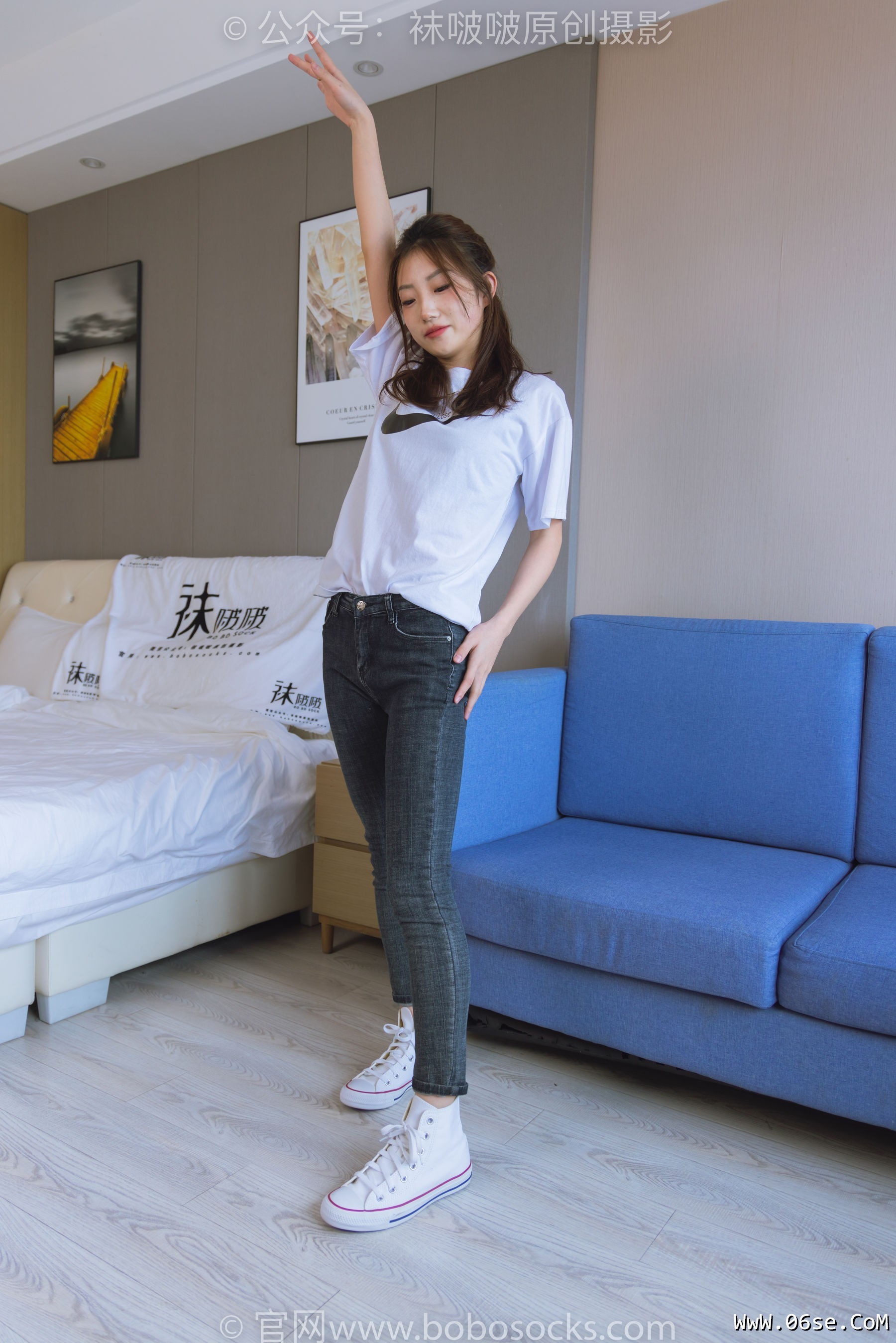 图片[24]-BoBoSocks袜啵啵 No.220 小沫-两双板鞋、短肉丝、裸足[140P]-六色网
