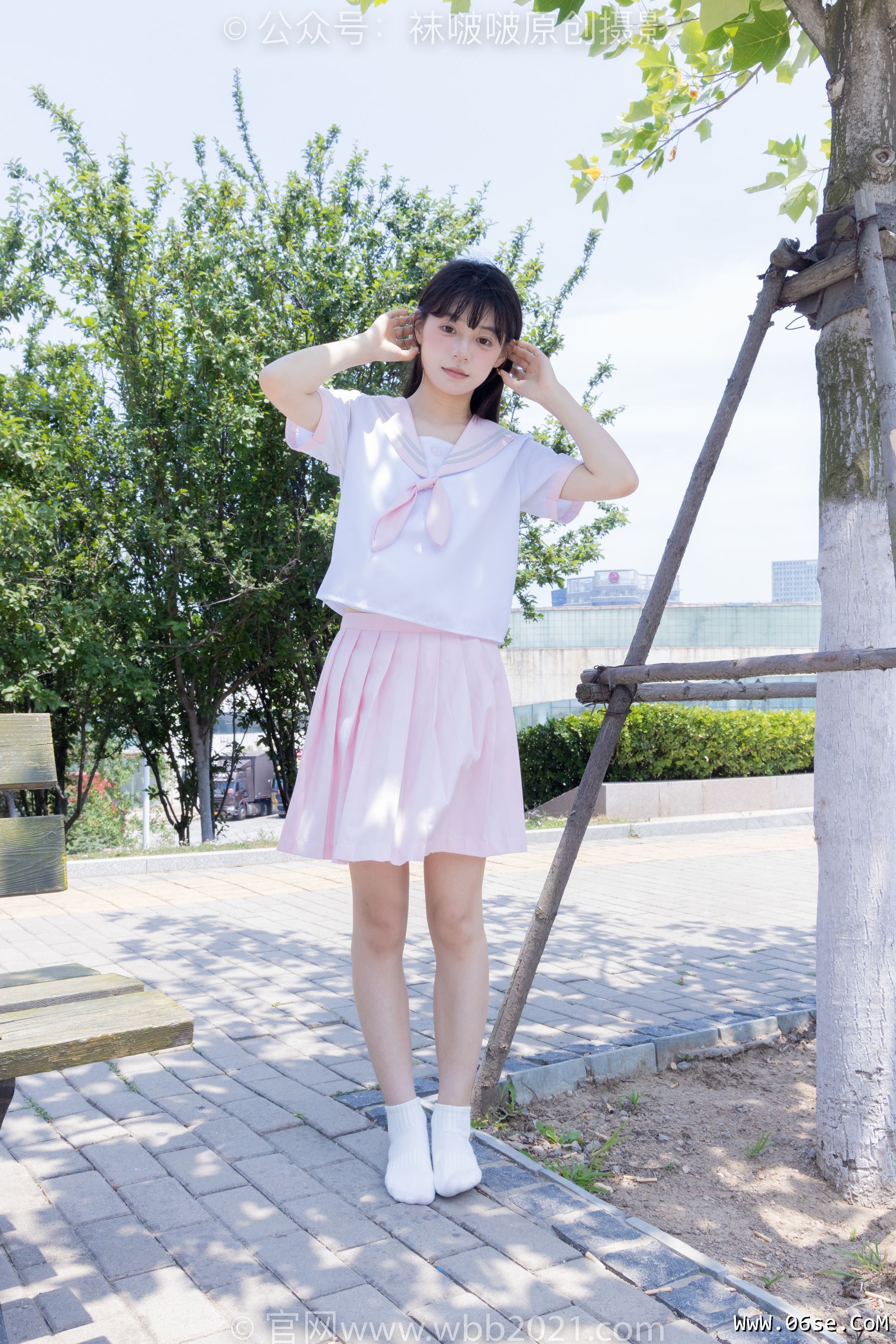 图片[122]-BoBoSocks袜啵啵 No.399 糯米 -皮鞋、白棉袜、jk制服[145P]-六色网