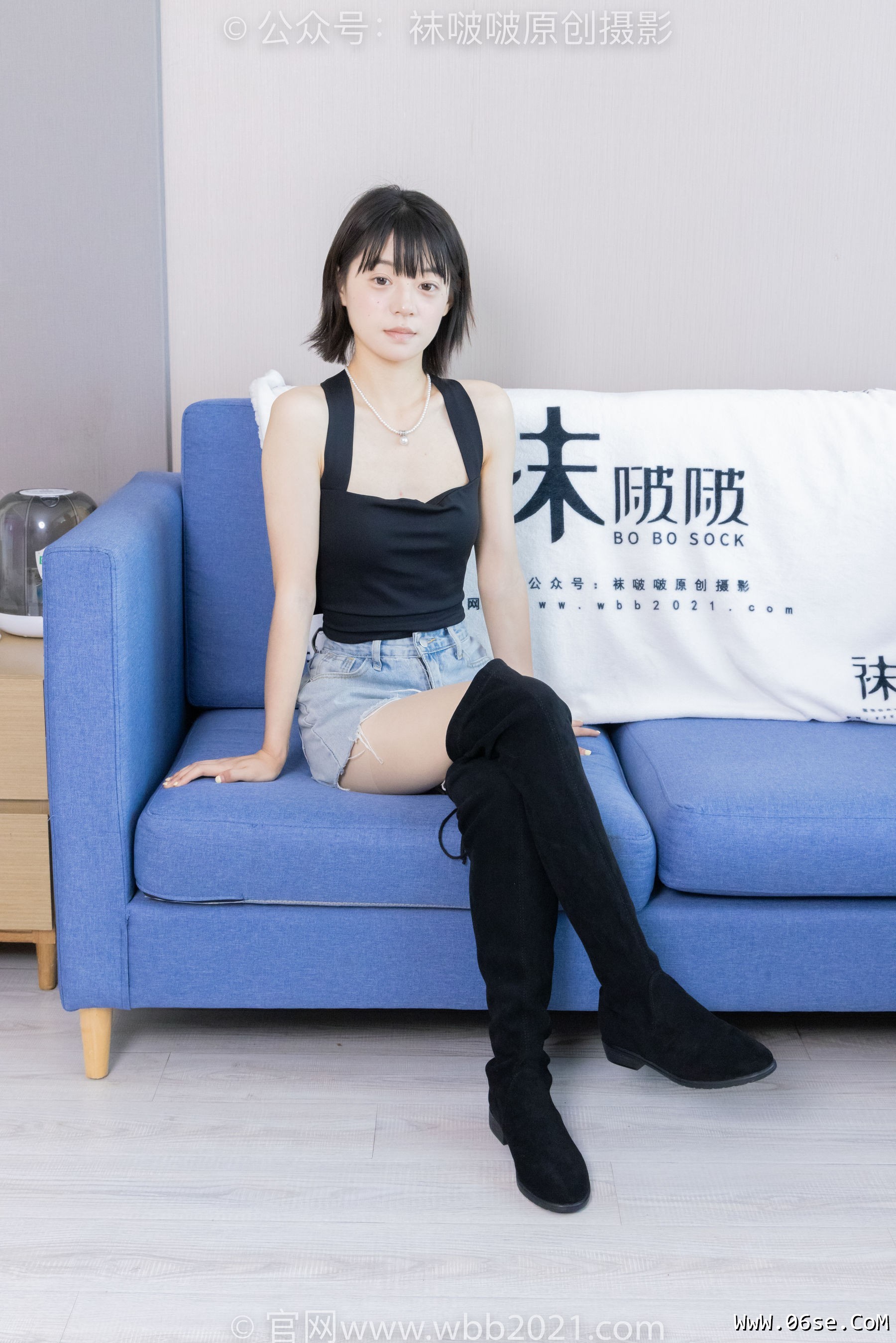 图片[48]-BoBoSocks袜啵啵 No.422 糯米 -长靴、白棉袜、肉丝[140P]-六色网