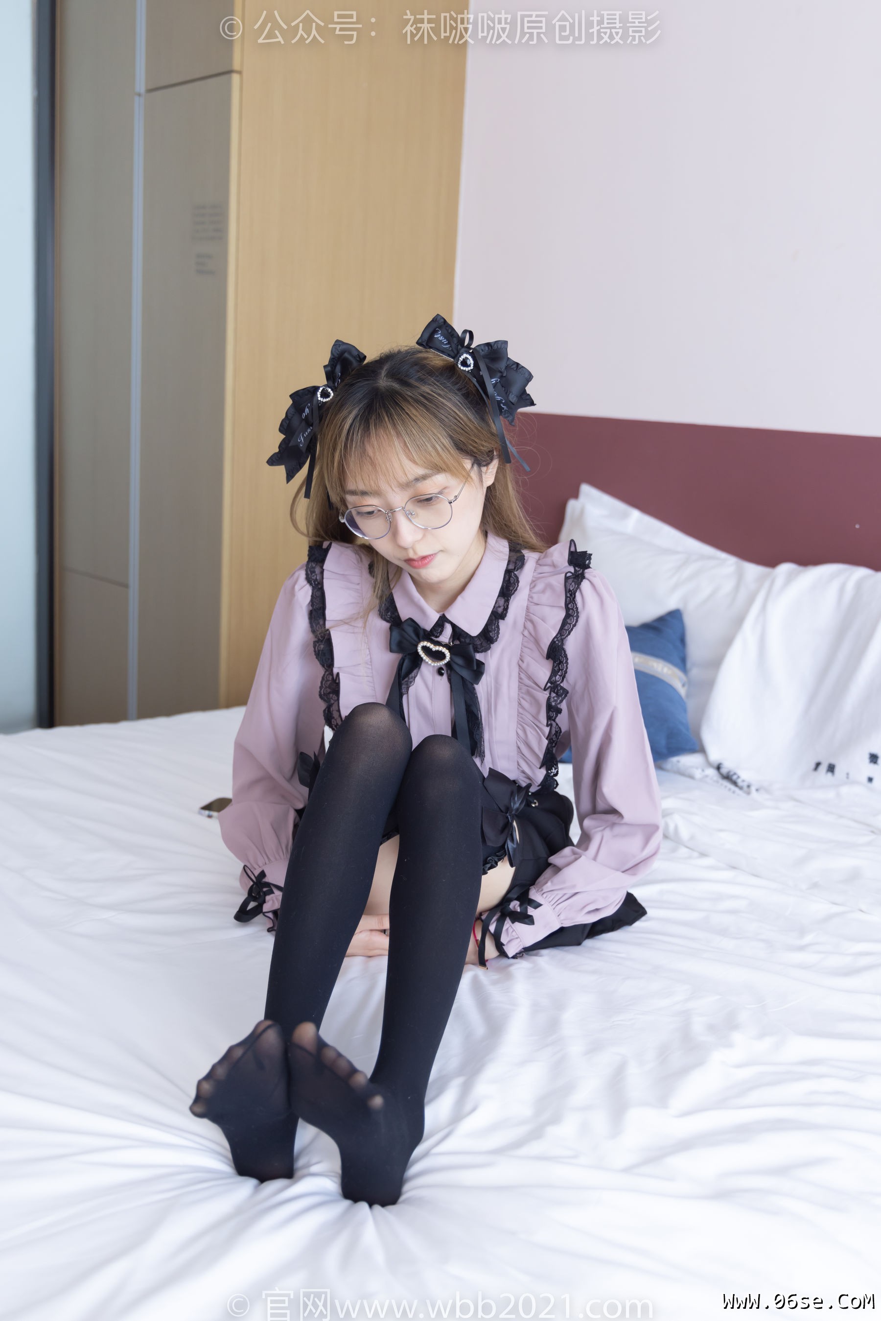 图片[102]-BoBoSocks袜啵啵 No.247 稚予 -皮鞋、黑丝大腿袜、地雷系女友[159P]-六色网