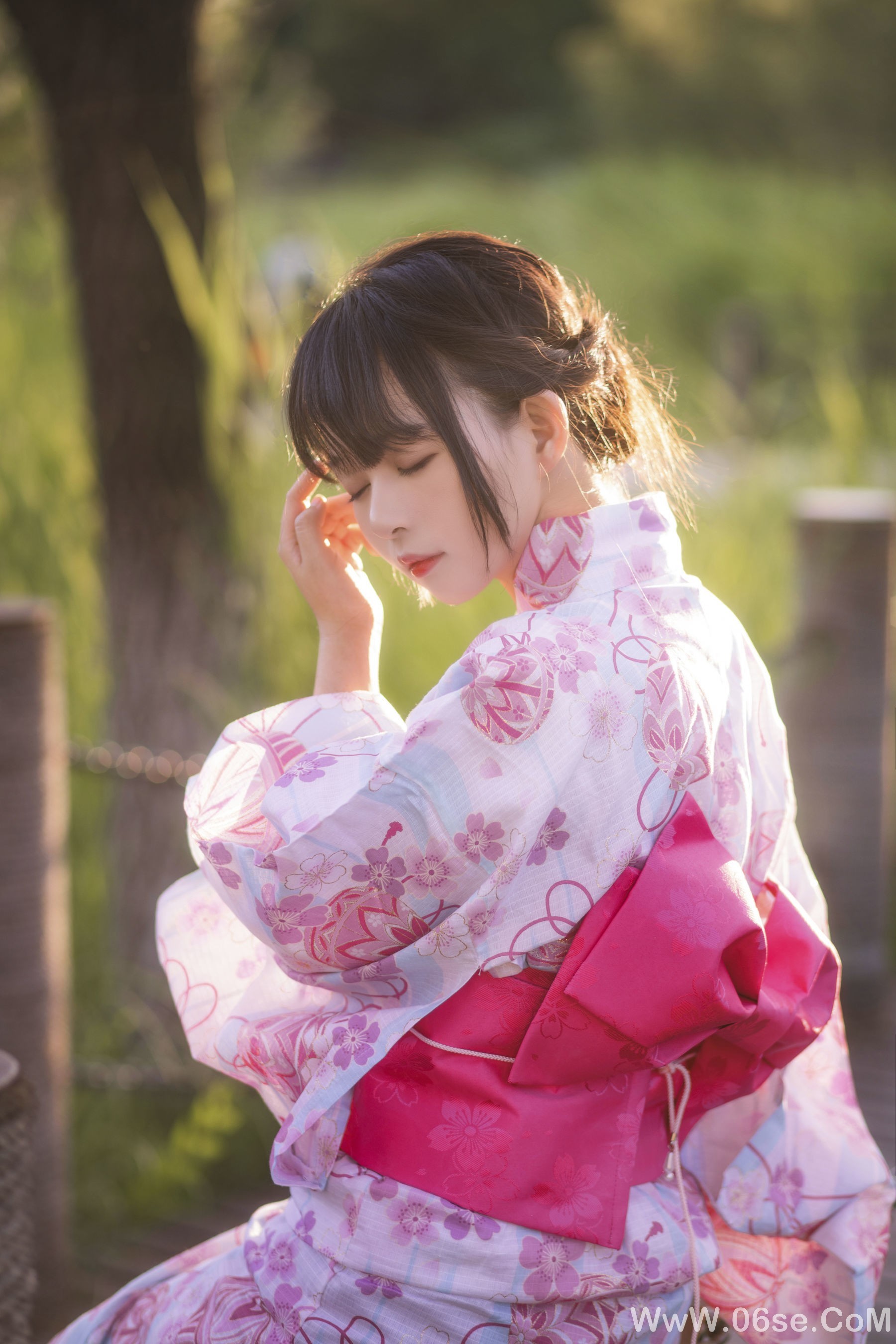 图片[12]-大眼萌妹黑猫猫OvO 和服超进化[14P]-六色网