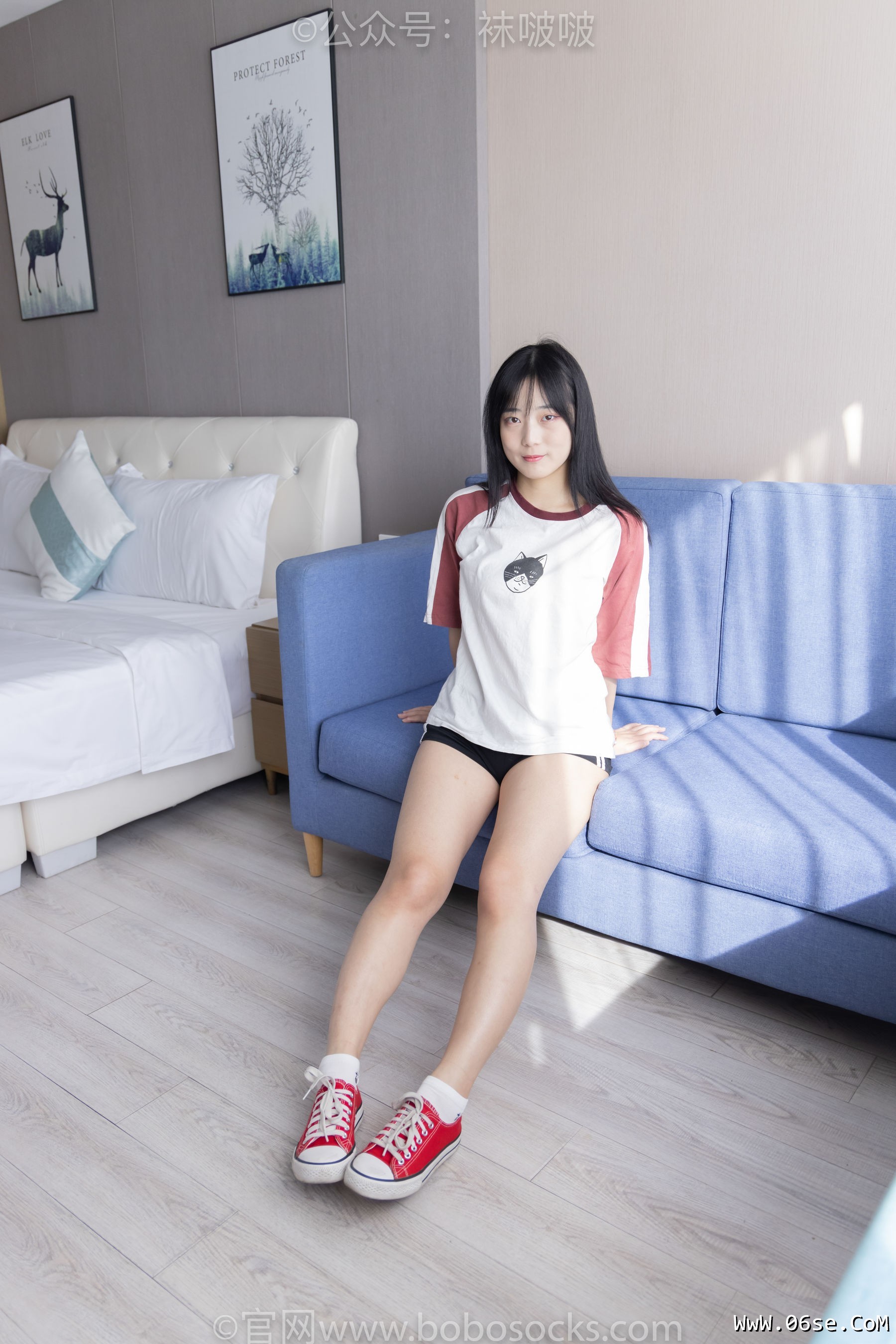 图片[2]-BoBoSocks袜啵啵 No.036 菠萝-帆布鞋、白棉袜、裸足[138P]-六色网