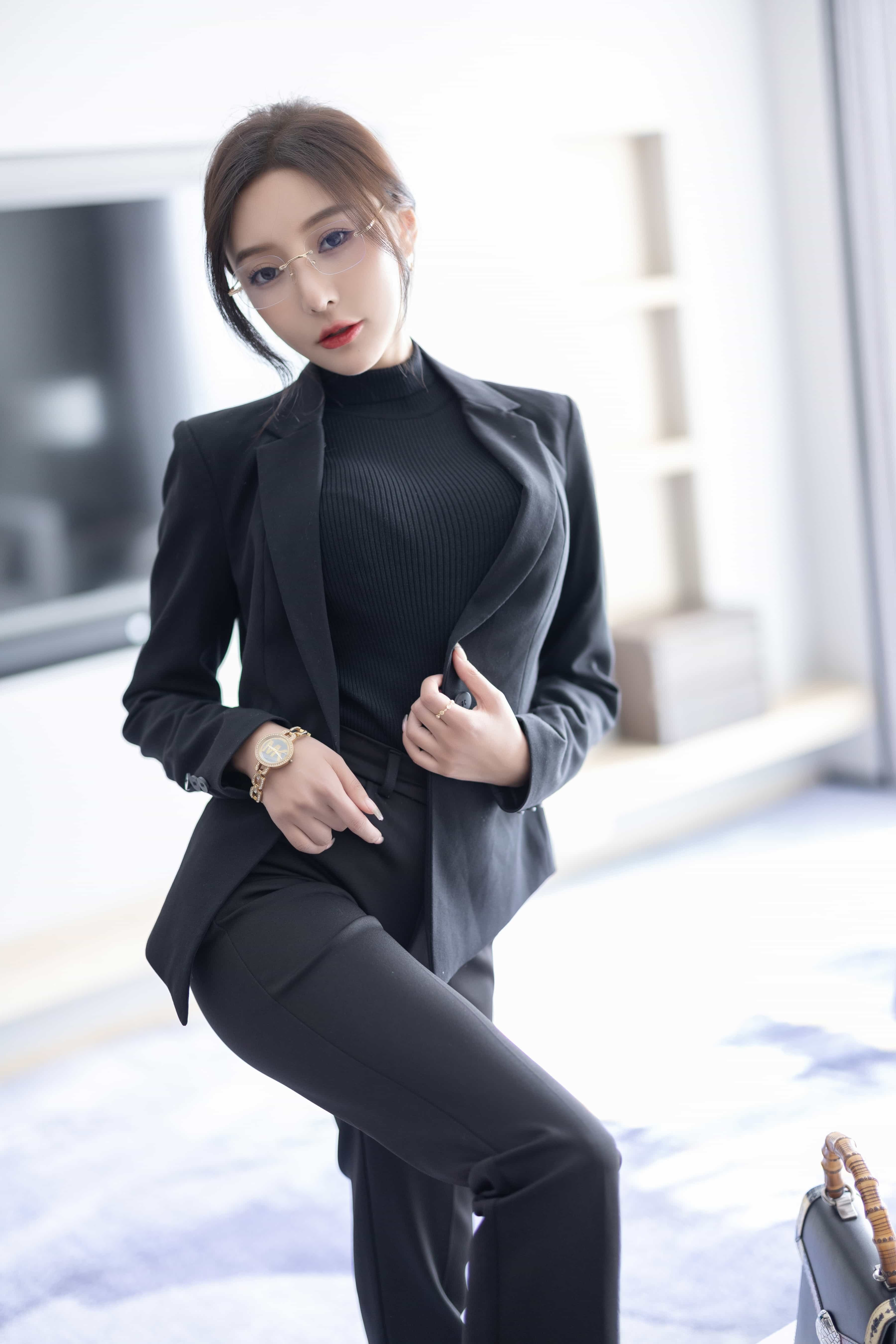 图片[68]-王馨瑶Yanni – 内购 黑色西装加西裤高启兰[93P]-六色网