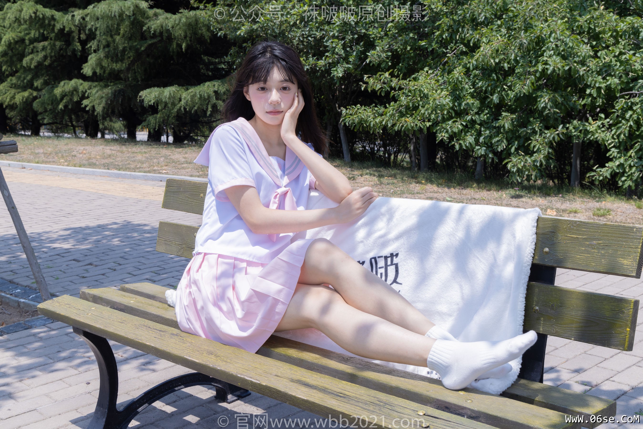 图片[104]-BoBoSocks袜啵啵 No.399 糯米 -皮鞋、白棉袜、jk制服[145P]-六色网