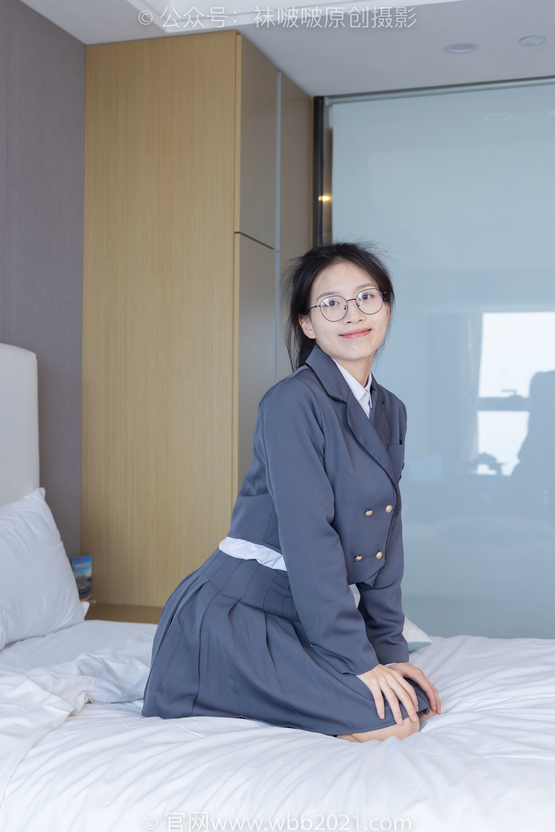 图片[131]-BoBoSocks袜啵啵 No.268 芝士 -黑皮鞋、绑带黑棉袜、学院制服[139P]-六色网