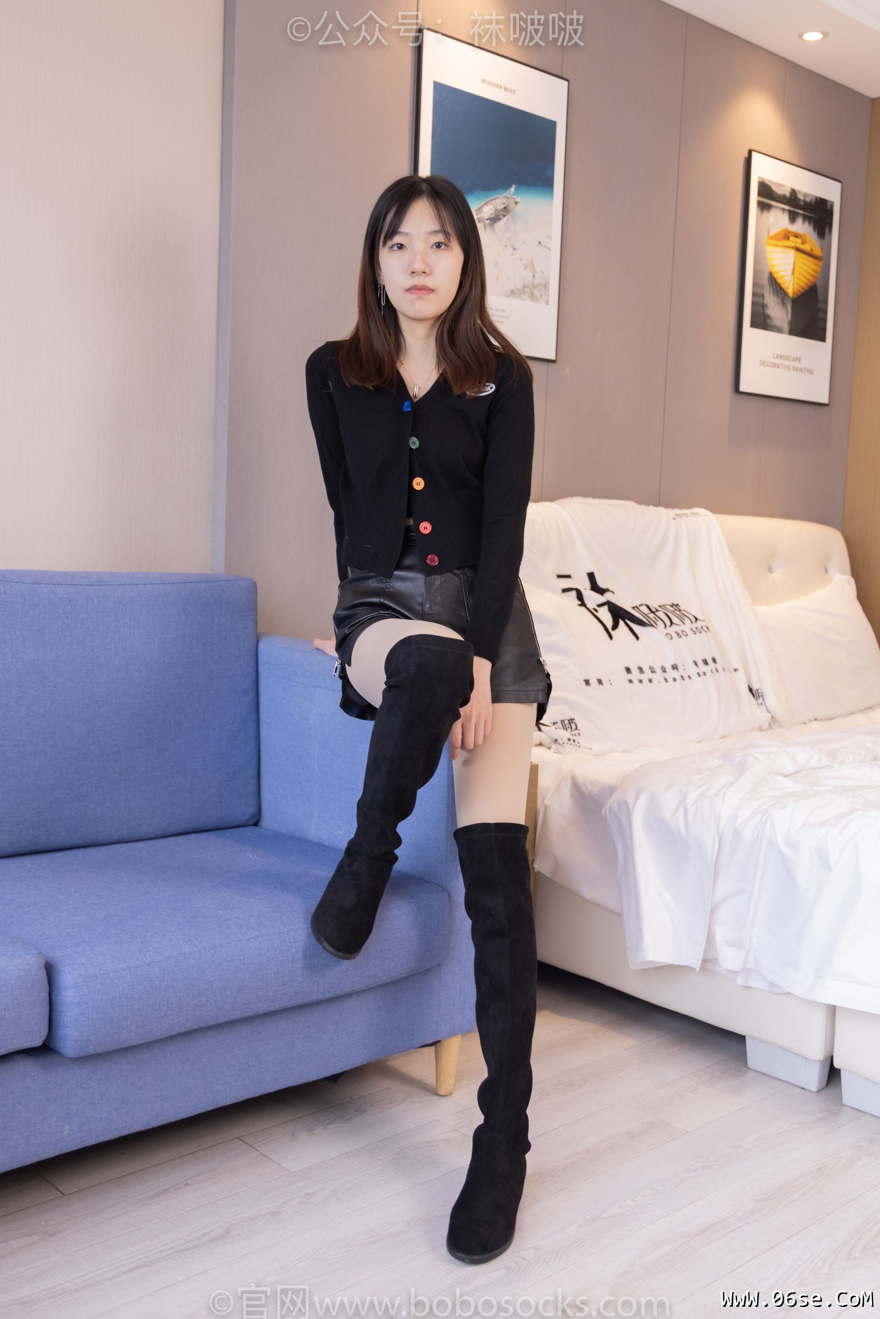 图片[72]-BoBoSocks袜啵啵 No.072 小甜豆-两双长靴、厚黑丝、厚肉丝[144P]-六色网