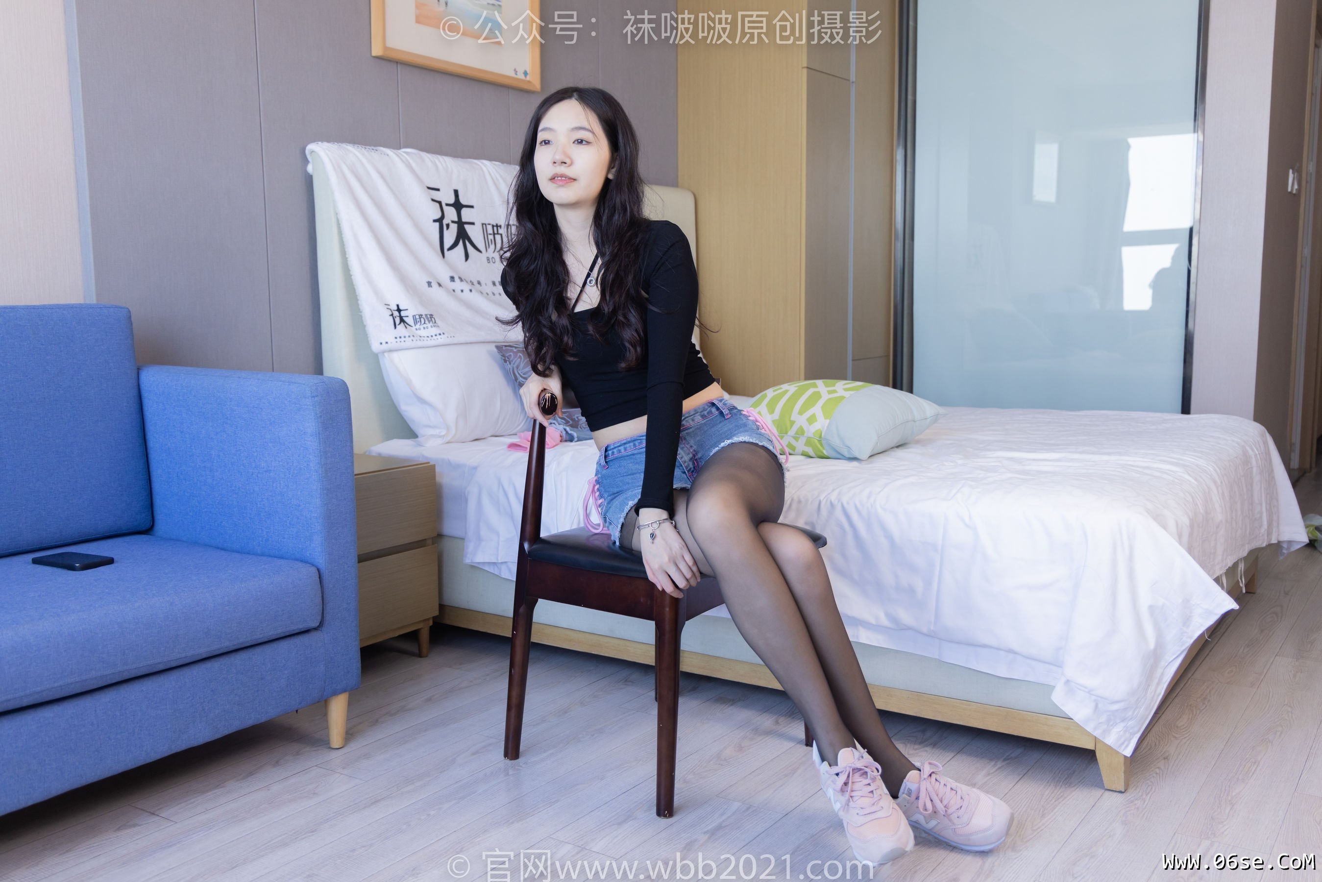 图片[27]-BoBoSocks袜啵啵 No.317 小甜豆 -运动鞋、可拆卸牛仔裤、粉色棉袜、黑丝、裤里丝[140P]-六色网