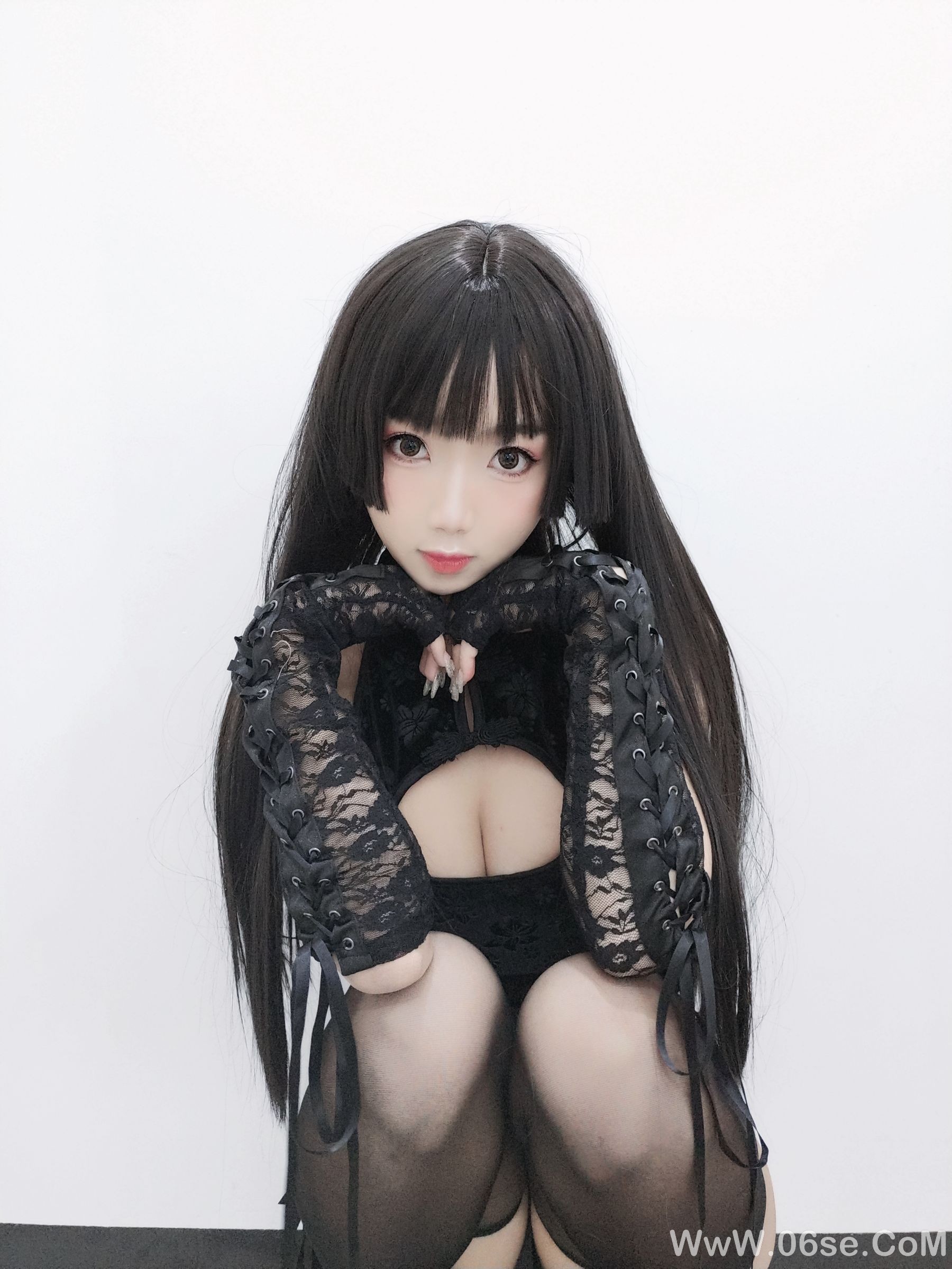 图片[65]-白嫩美少女鬼畜瑶 黑色旗袍[70P]-六色网
