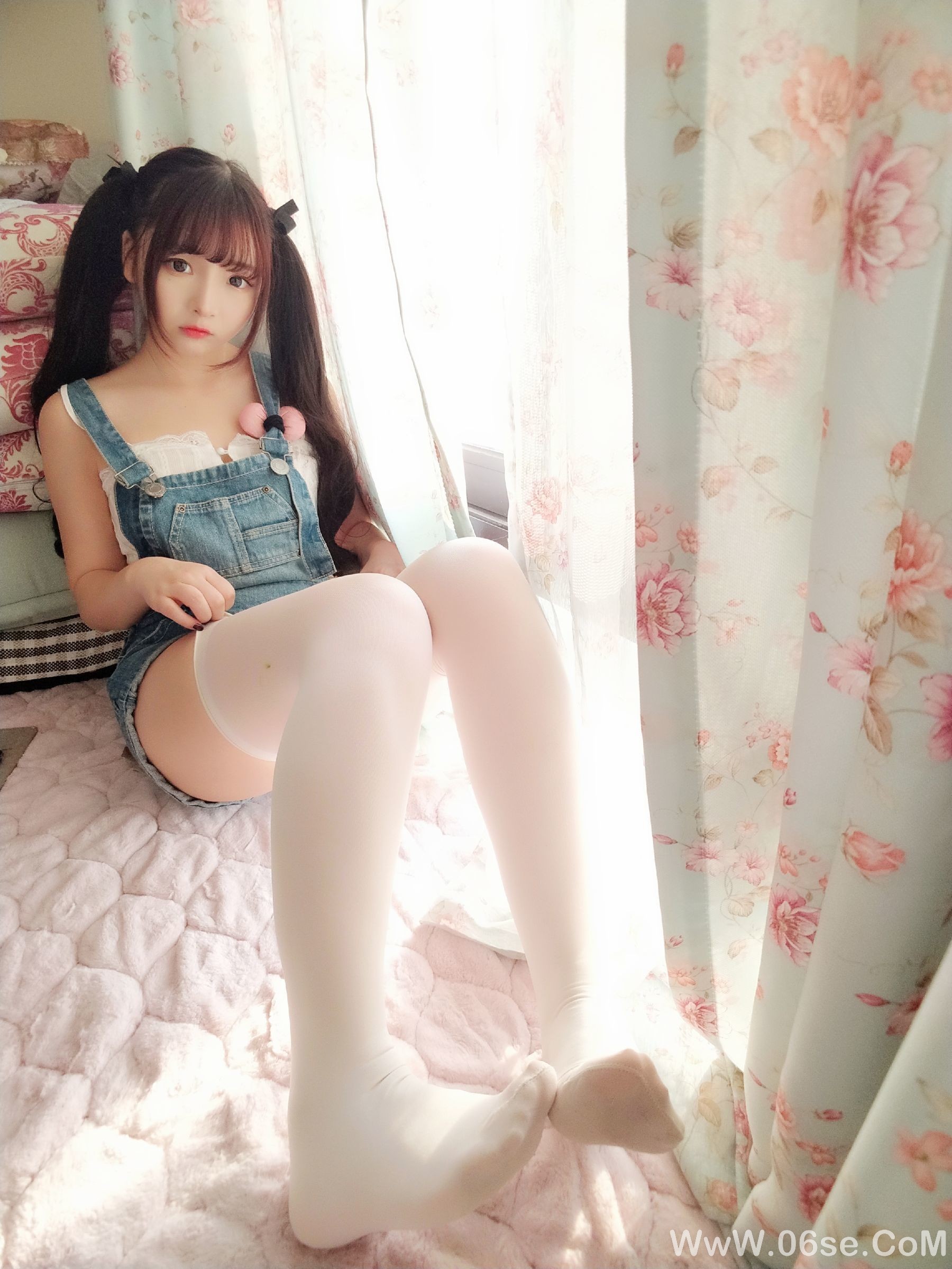 图片[21]-二次元美女古川kagura 牛仔吊带短裤[40P]-六色网