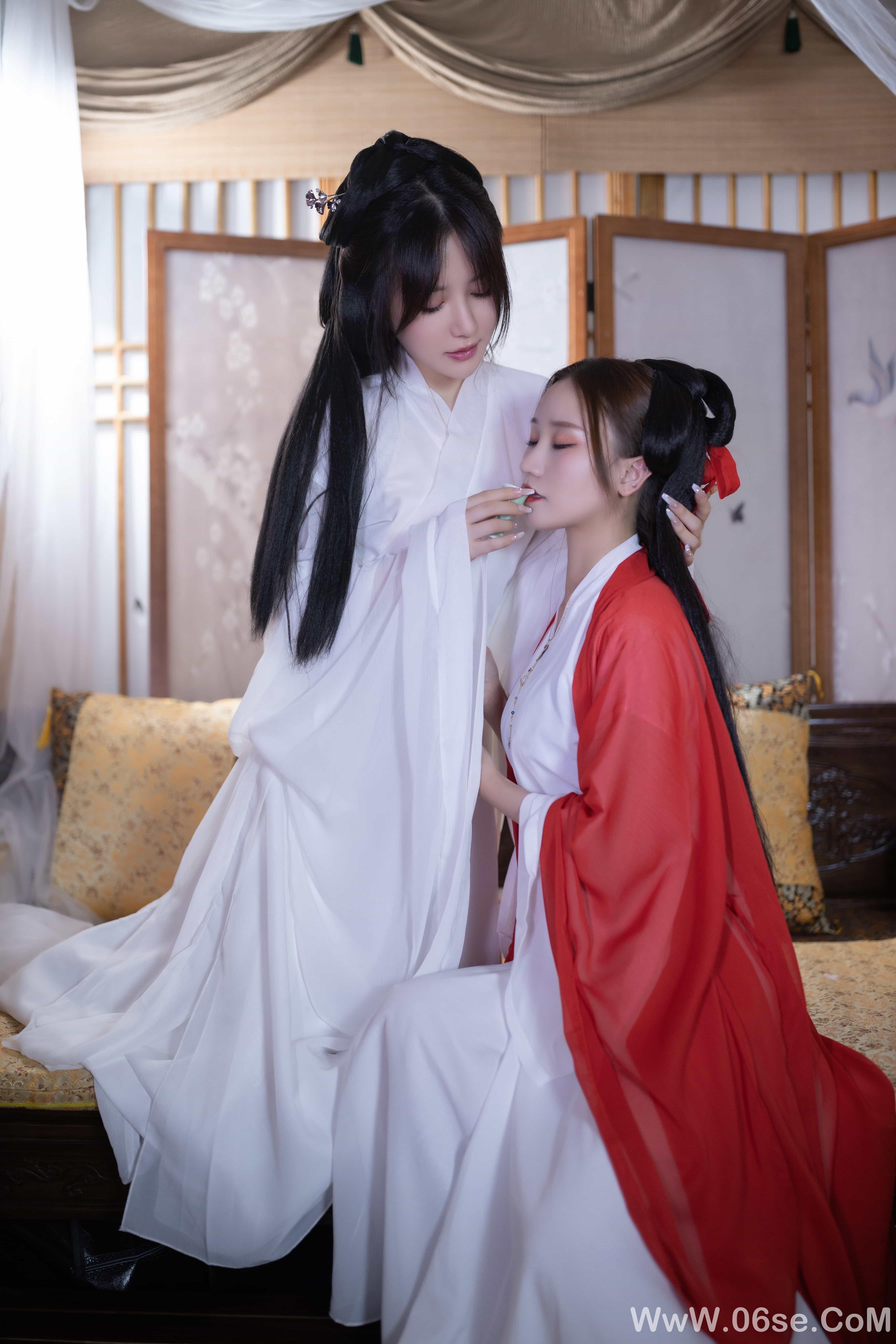 图片[66]-秀人名模鱼子酱Fish内部私购未上架《双女古装剧情》写真[153P]-六色网