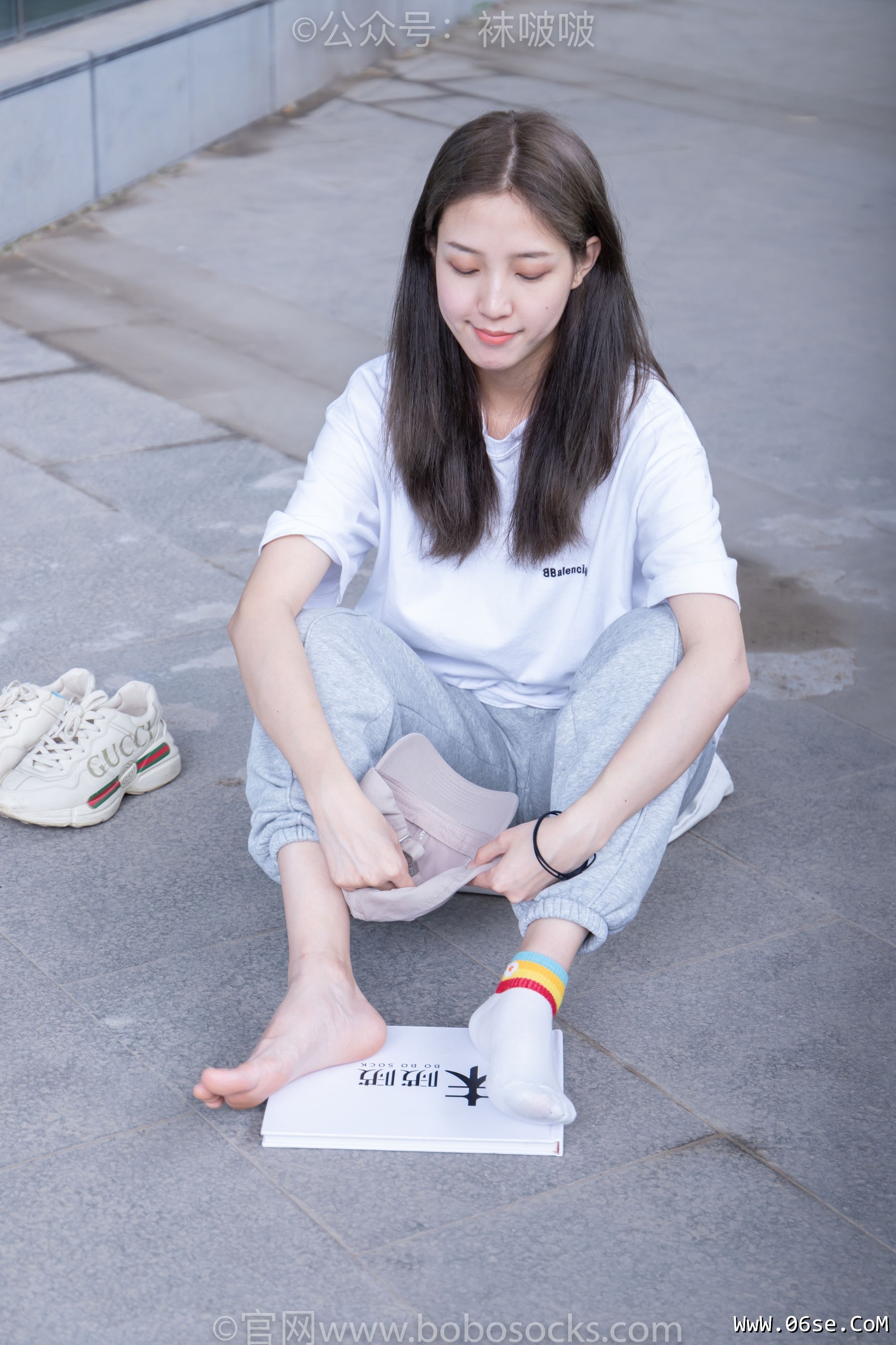 图片[100]-BoBoSocks袜啵啵 No.012 泡芙-运动鞋、白棉袜、裸足[132P]-六色网