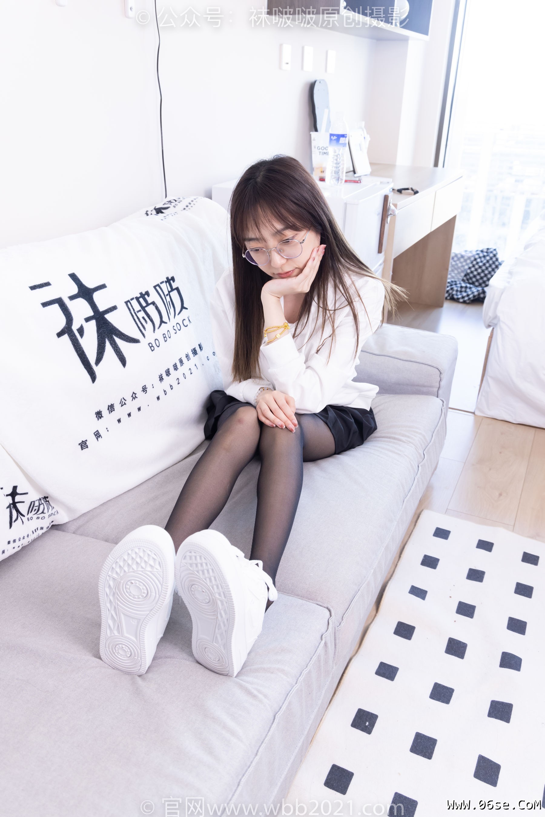 图片[49]-BoBoSocks袜啵啵 No.407 稚予 -板鞋、黑丝[140P]-六色网