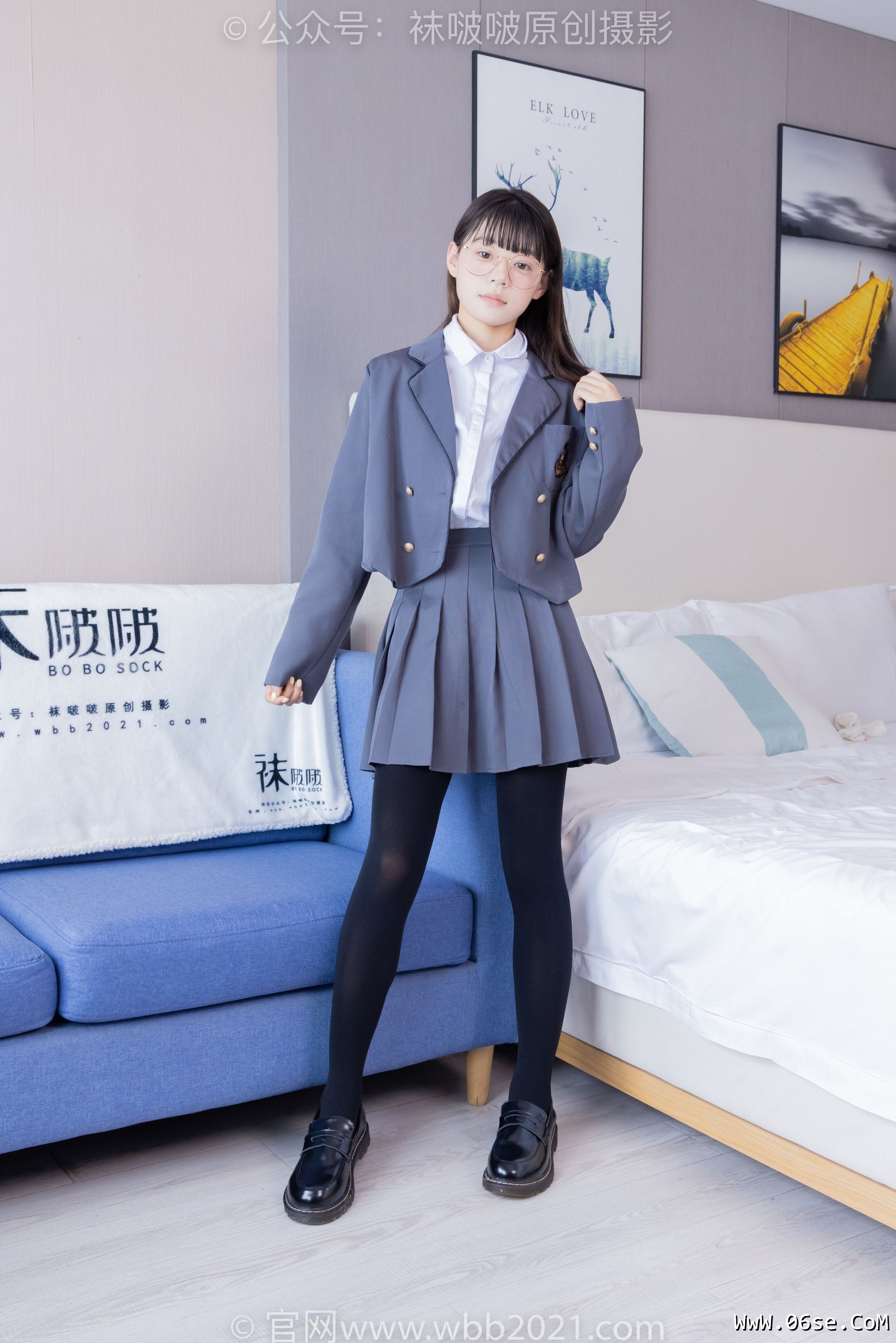图片[130]-BoBoSocks袜啵啵 No.402 糯米 -皮鞋、厚黑丝、学院jk[140P]-六色网