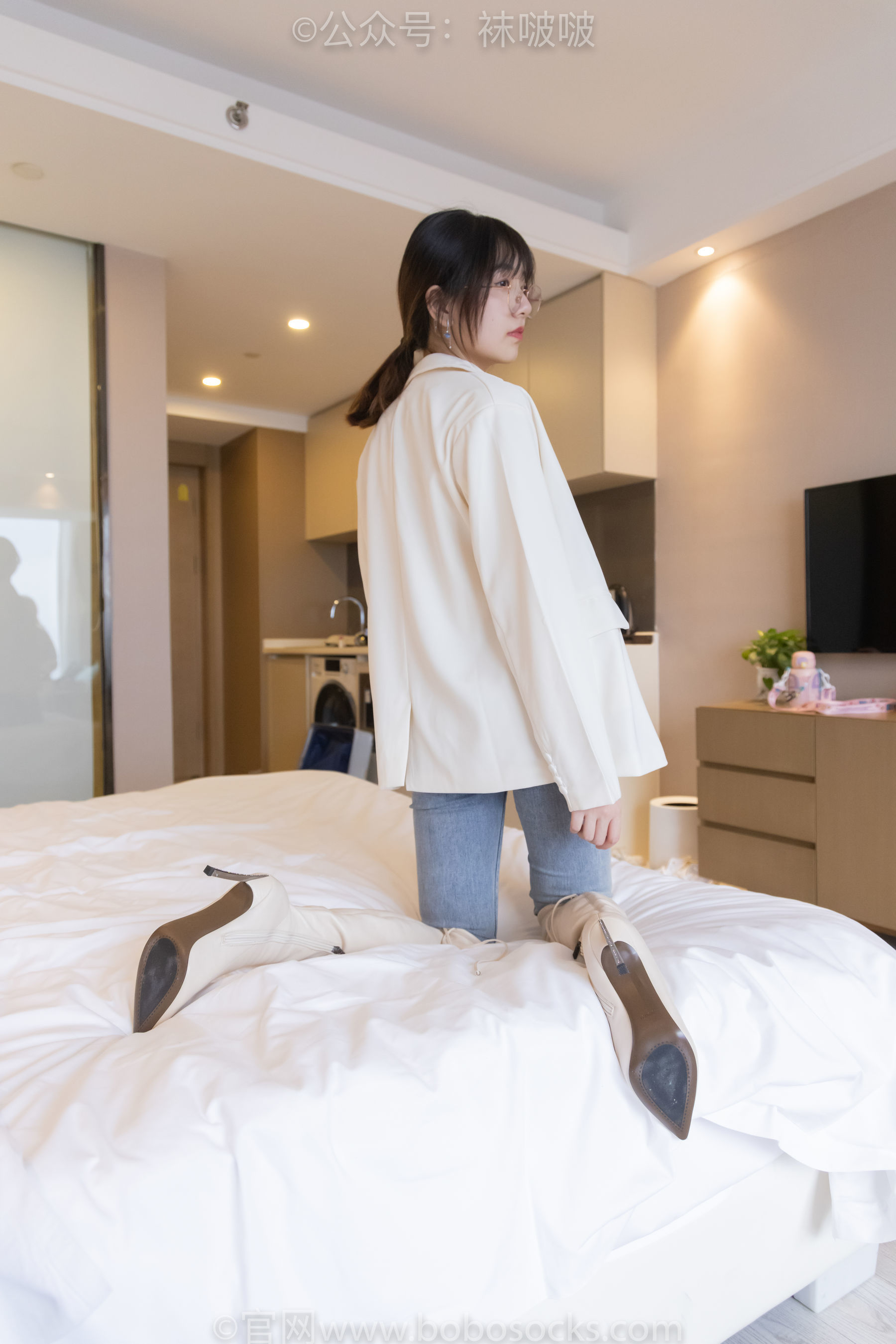 图片[58]-BoBoSocks袜啵啵 No.050 小甜豆-高跟长靴、白棉袜[175P]-六色网
