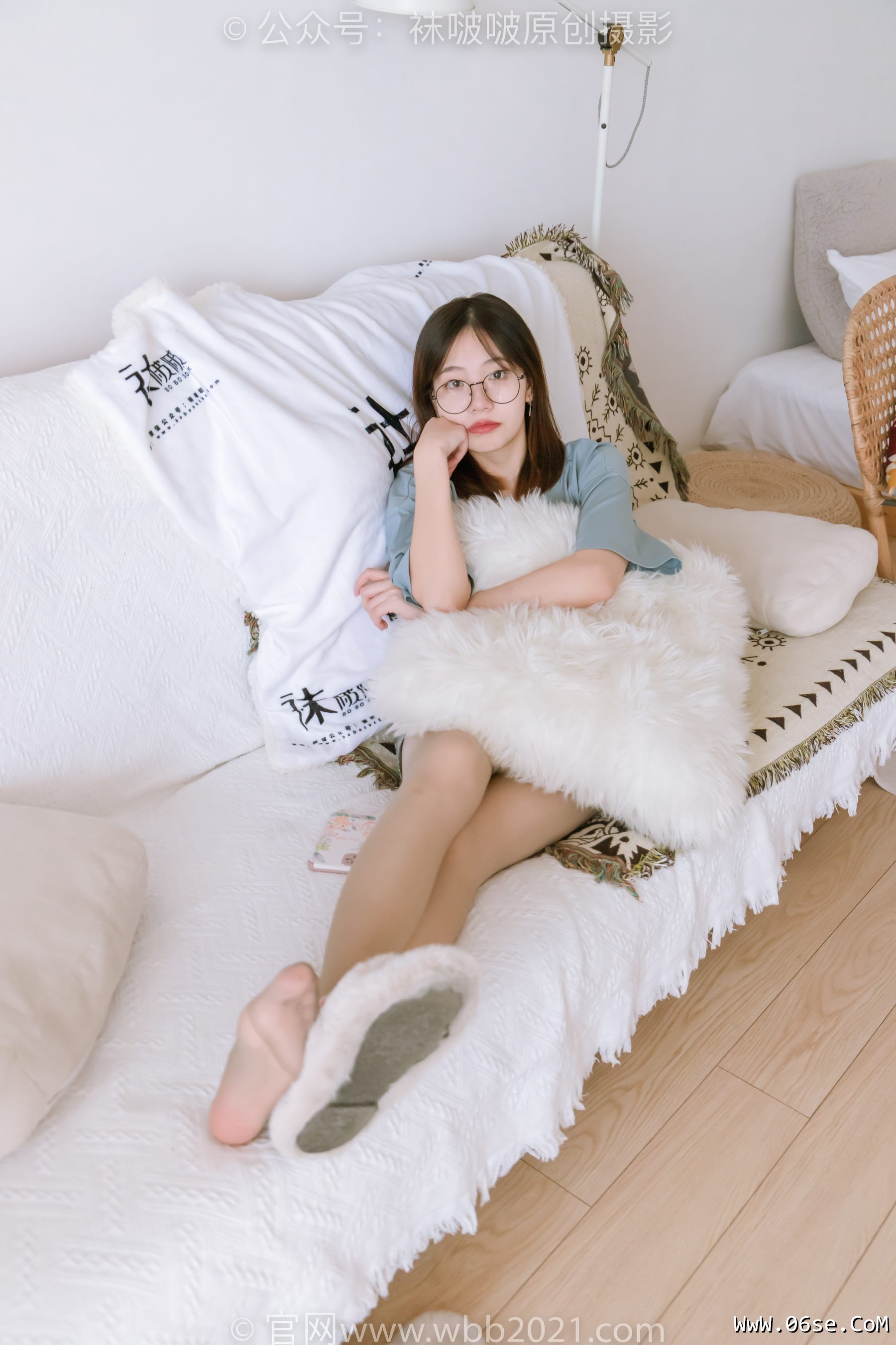 图片[61]-BoBoSocks袜啵啵 No.239 小甜豆-棉拖鞋、灰丝、裸足[140P]-六色网