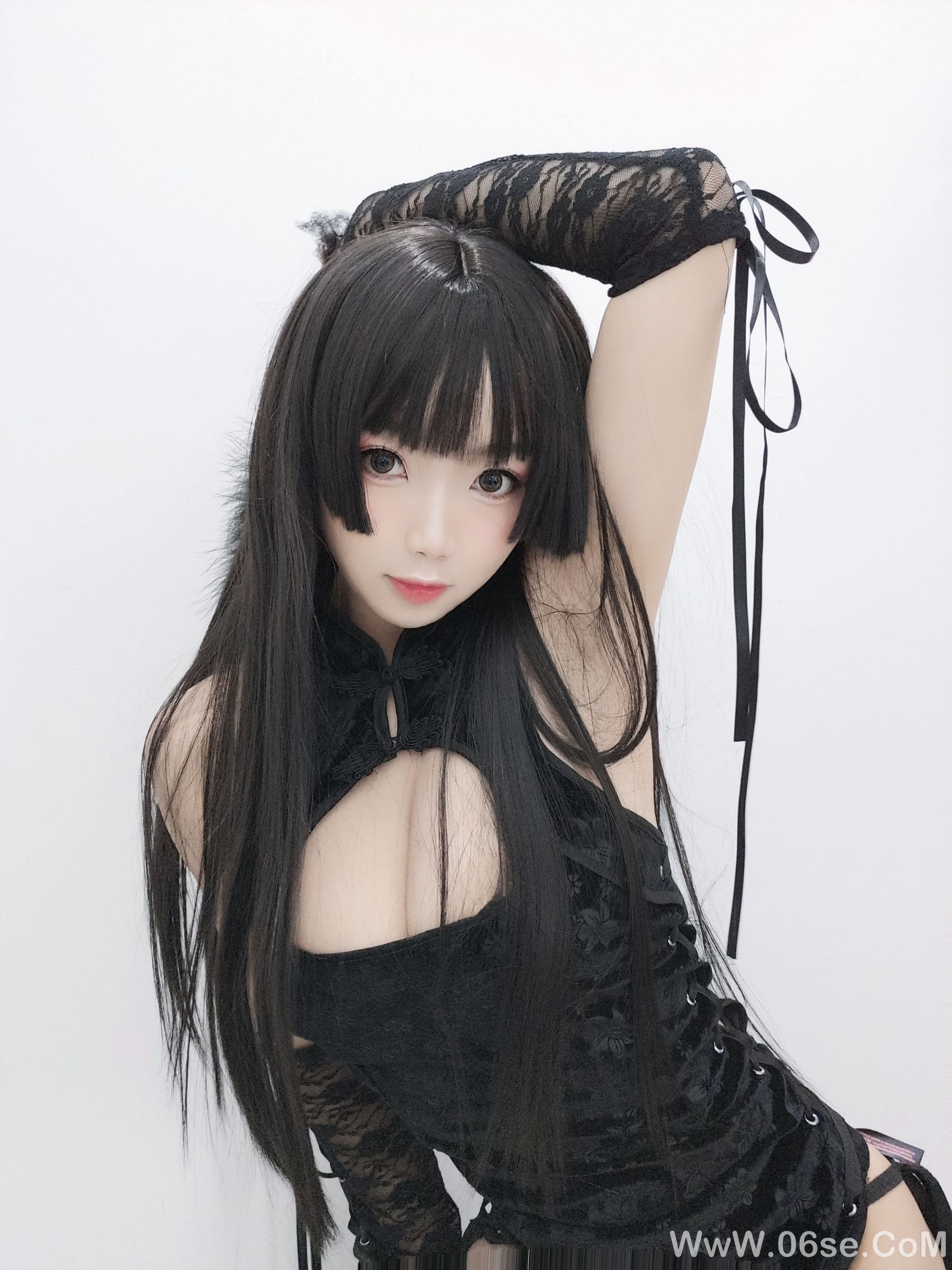 图片[15]-白嫩美少女鬼畜瑶 黑色旗袍[70P]-六色网