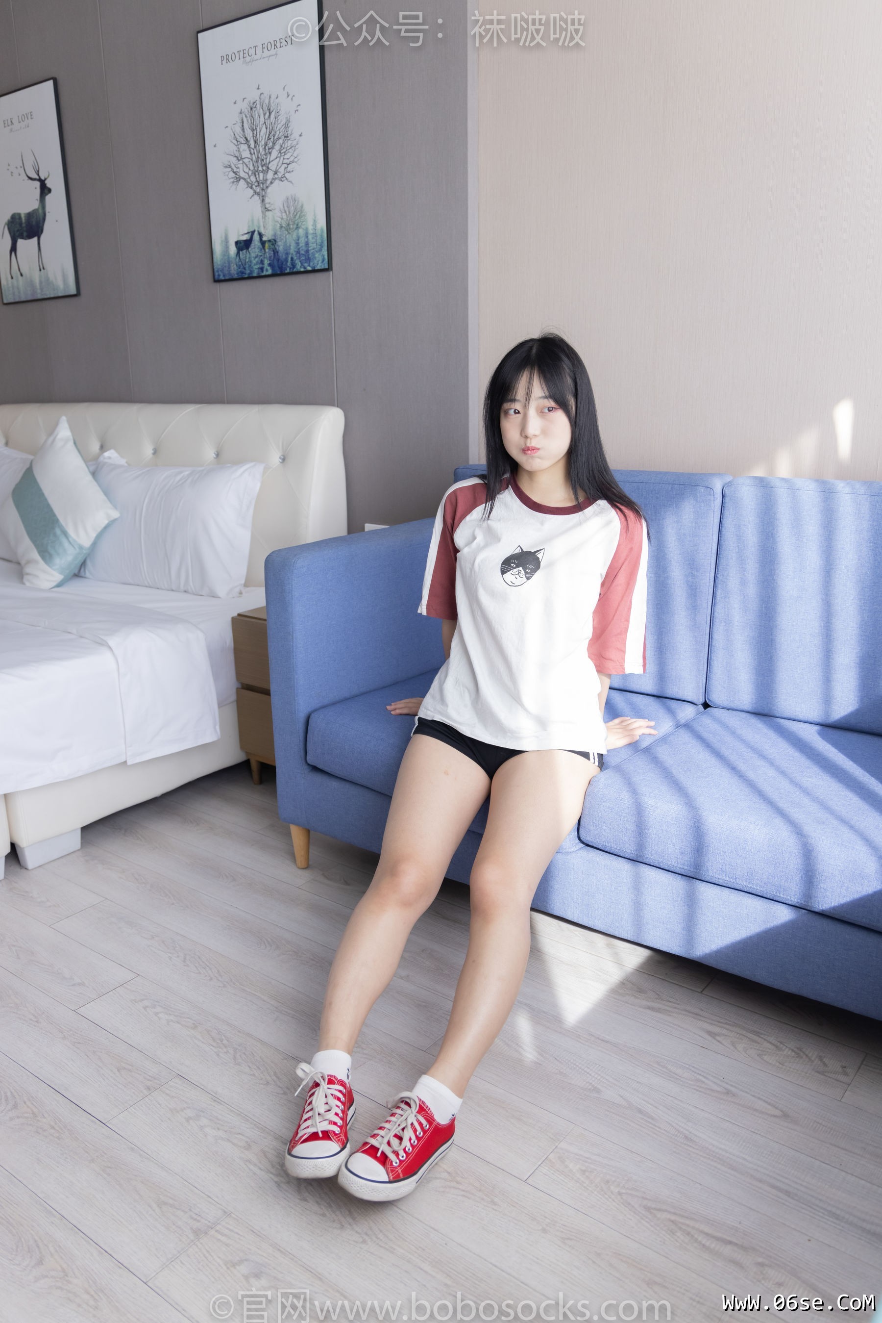 BoBoSocks袜啵啵 No.036 菠萝-帆布鞋、白棉袜、裸足[138P]-六色网