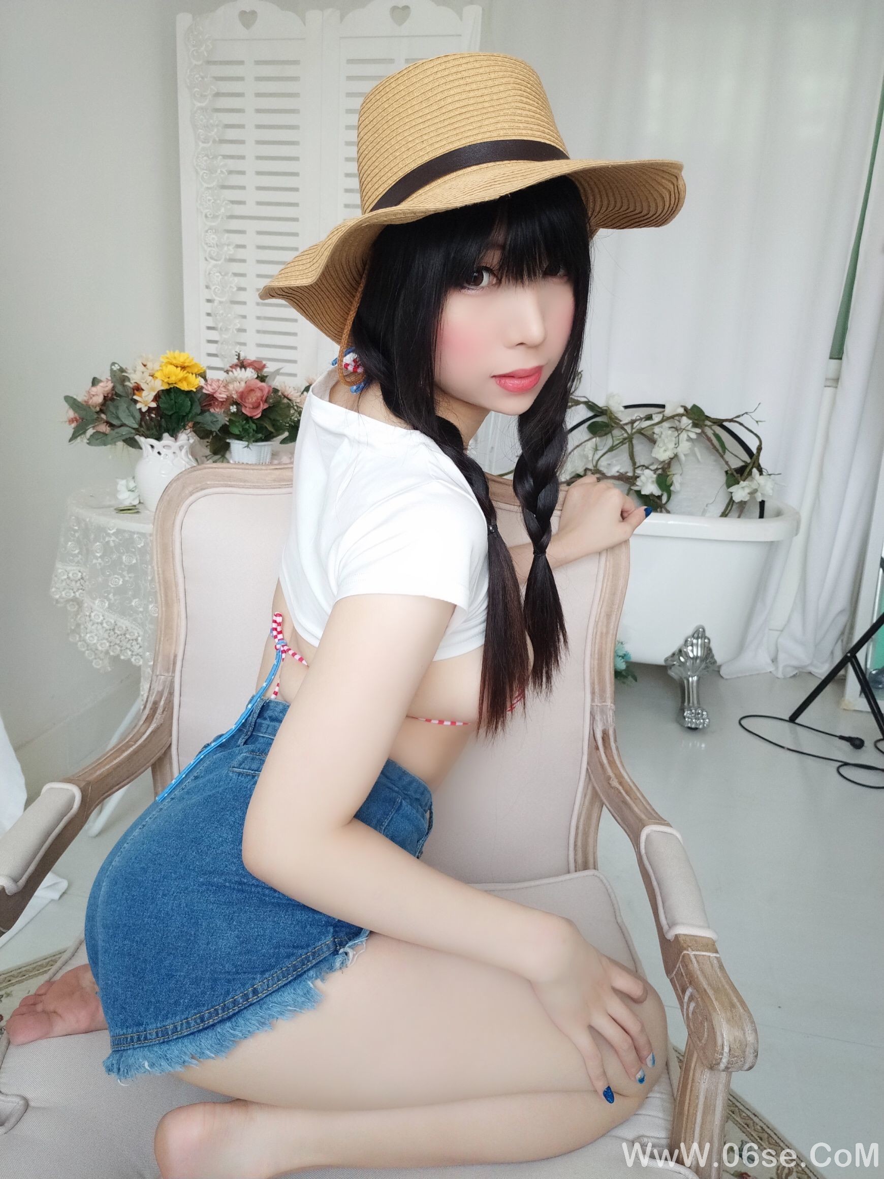 图片[19]-二次元巨乳美女鹿野希 牛仔女郎[84P]-六色网