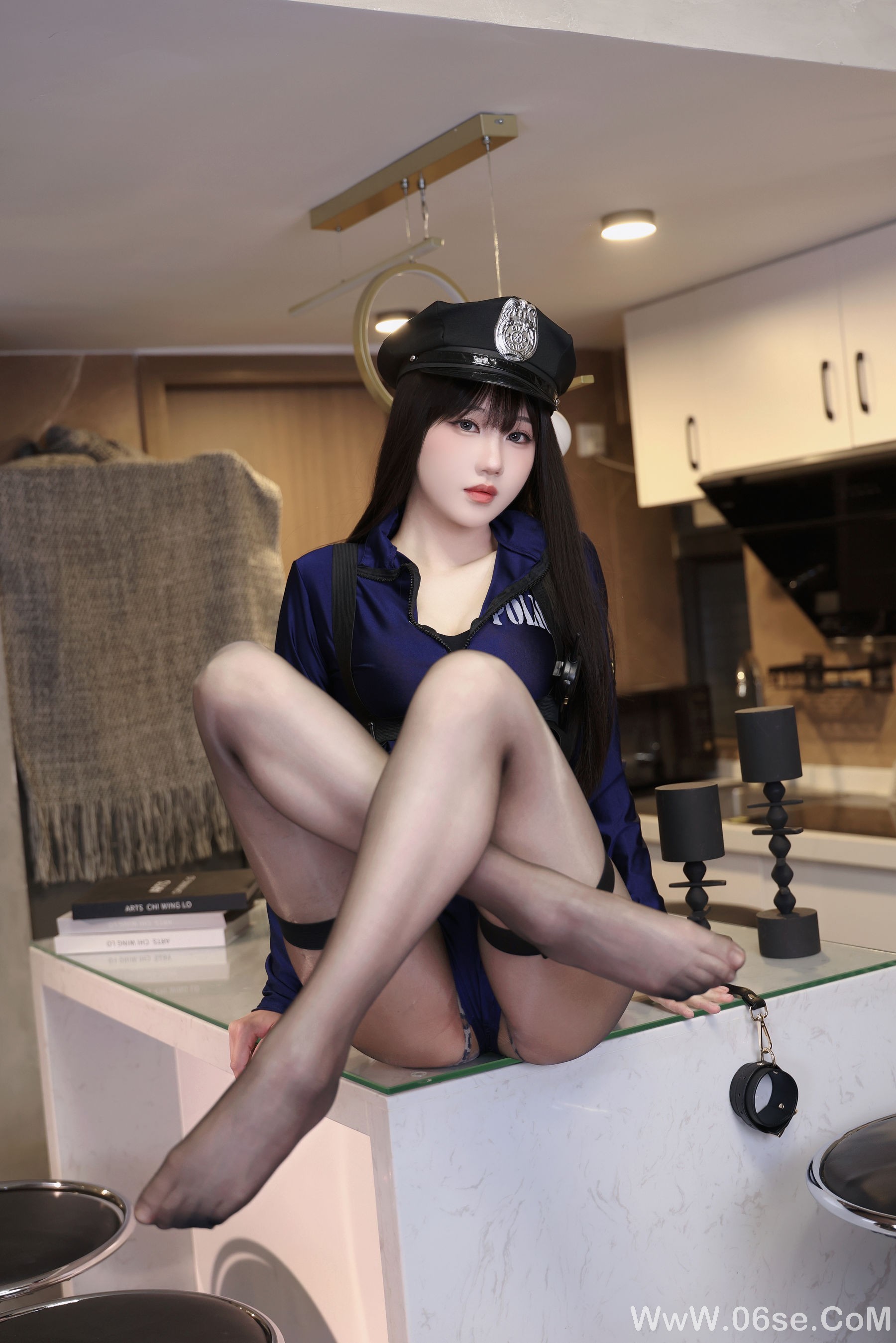 图片[58]-无影喵喵 – 蓝丝 棚拍[64P]-六色网