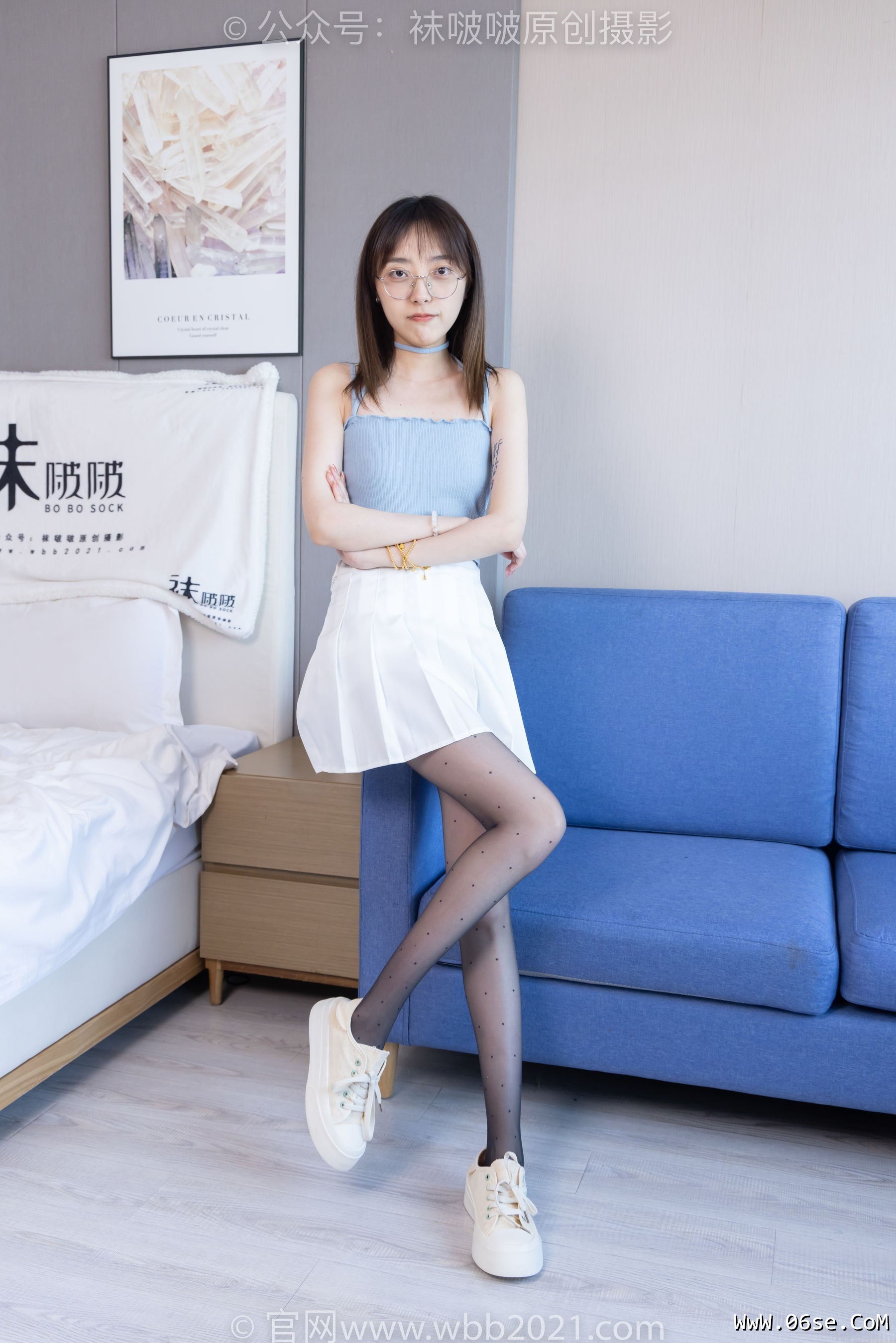 图片[22]-BoBoSocks袜啵啵 No.403 稚予 -高跟鞋、板鞋、波点黑丝、波点白丝[145P]-六色网
